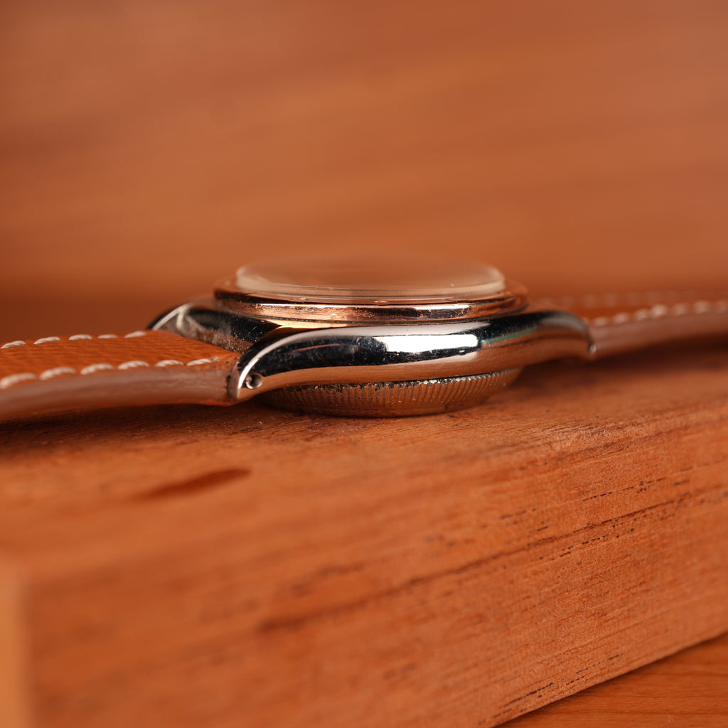 1939 Rolex Bubbleback 3372 Stainless Steel & Rose Gold with Salmon Dial