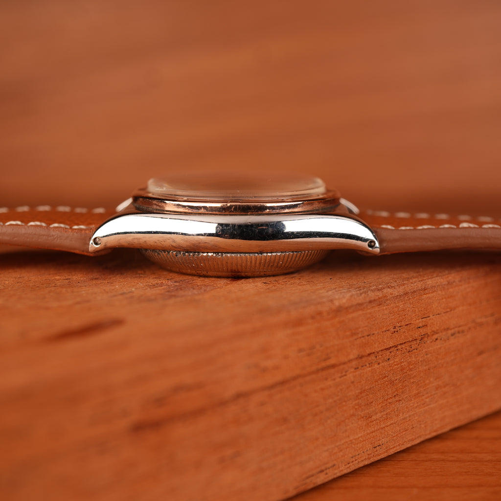 1939 Rolex Bubbleback 3372 Stainless Steel & Rose Gold with Salmon Dial