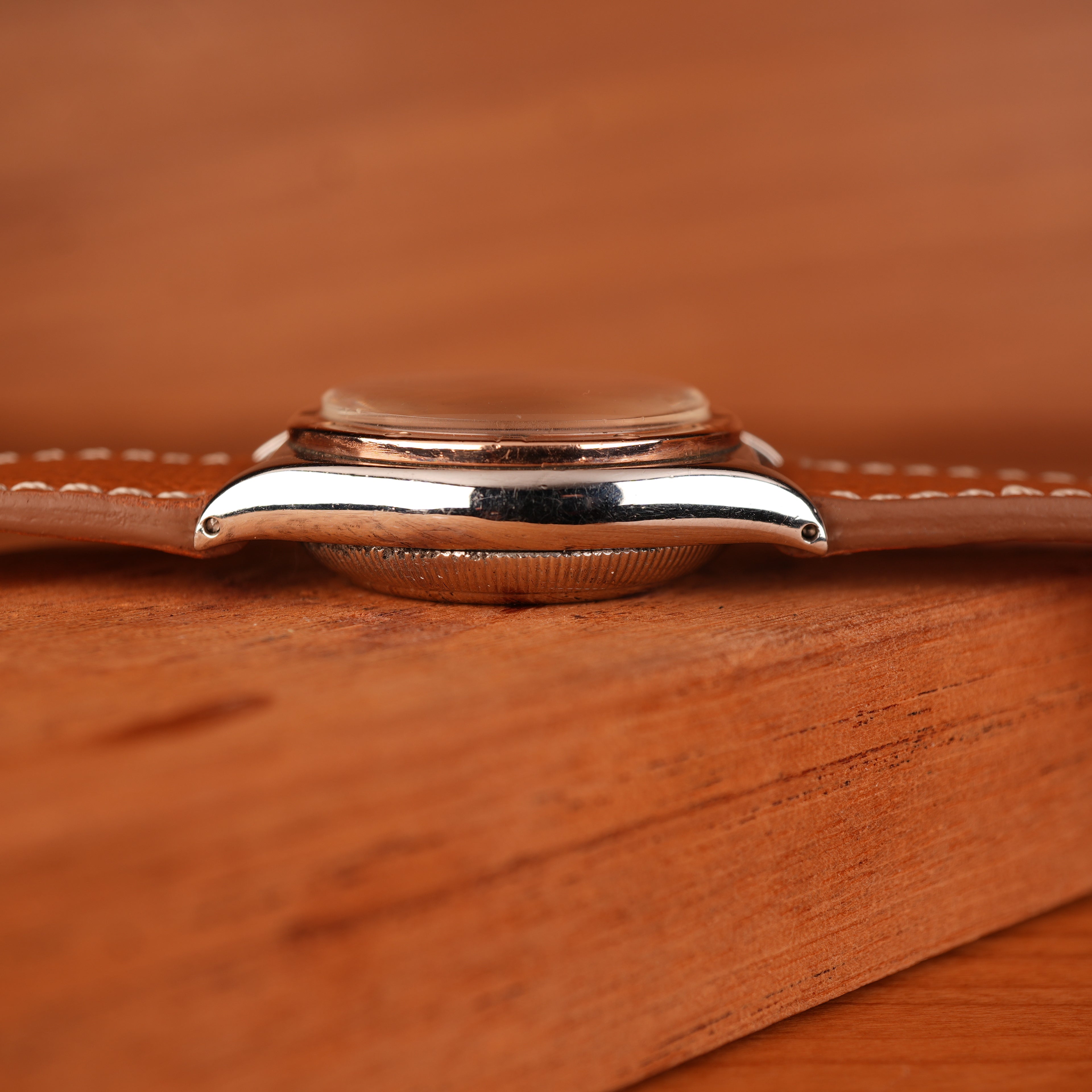 1939 Rolex Bubbleback 3372 Stainless Steel & Rose Gold with Salmon Dial