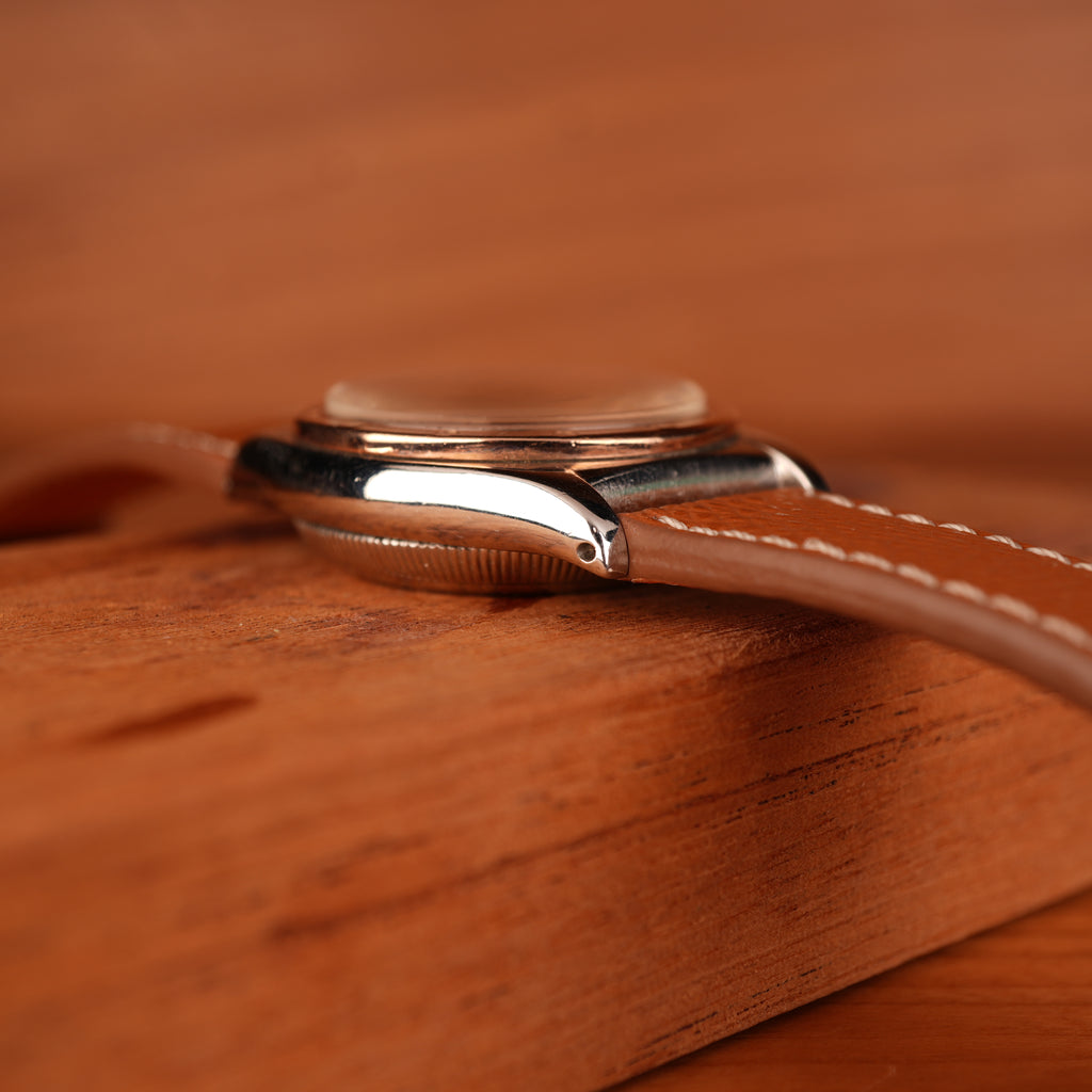 1939 Rolex Bubbleback 3372 Stainless Steel & Rose Gold with Salmon Dial