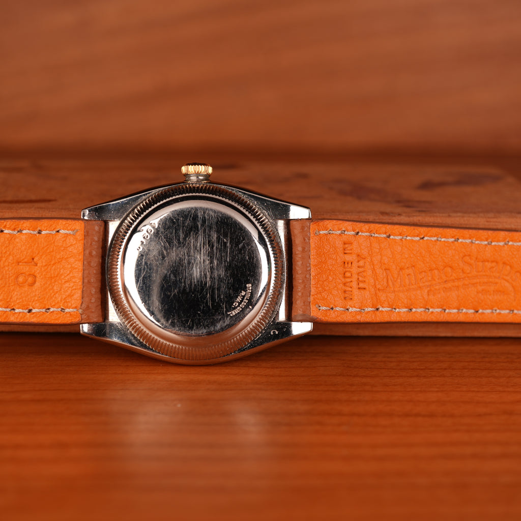 1939 Rolex Bubbleback 3372 Stainless Steel & Rose Gold with Salmon Dial