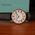 1980's New Old Stock Tiffany & Co. 14K Gold Quartz Men Watch Limited Corporate Presentation Piece