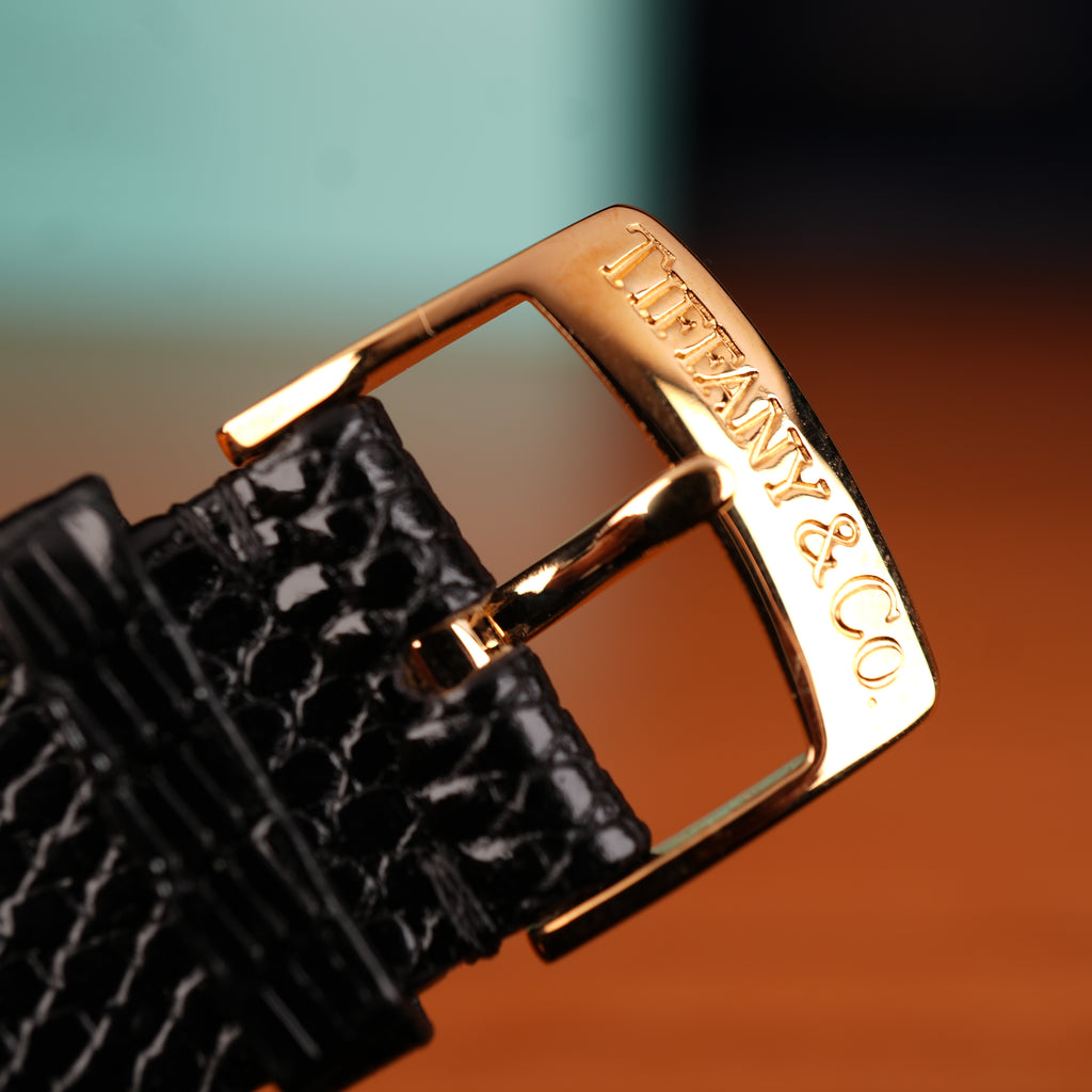 1980's New Old Stock Tiffany & Co. 14K Gold Quartz Men Watch Limited Corporate Presentation Piece