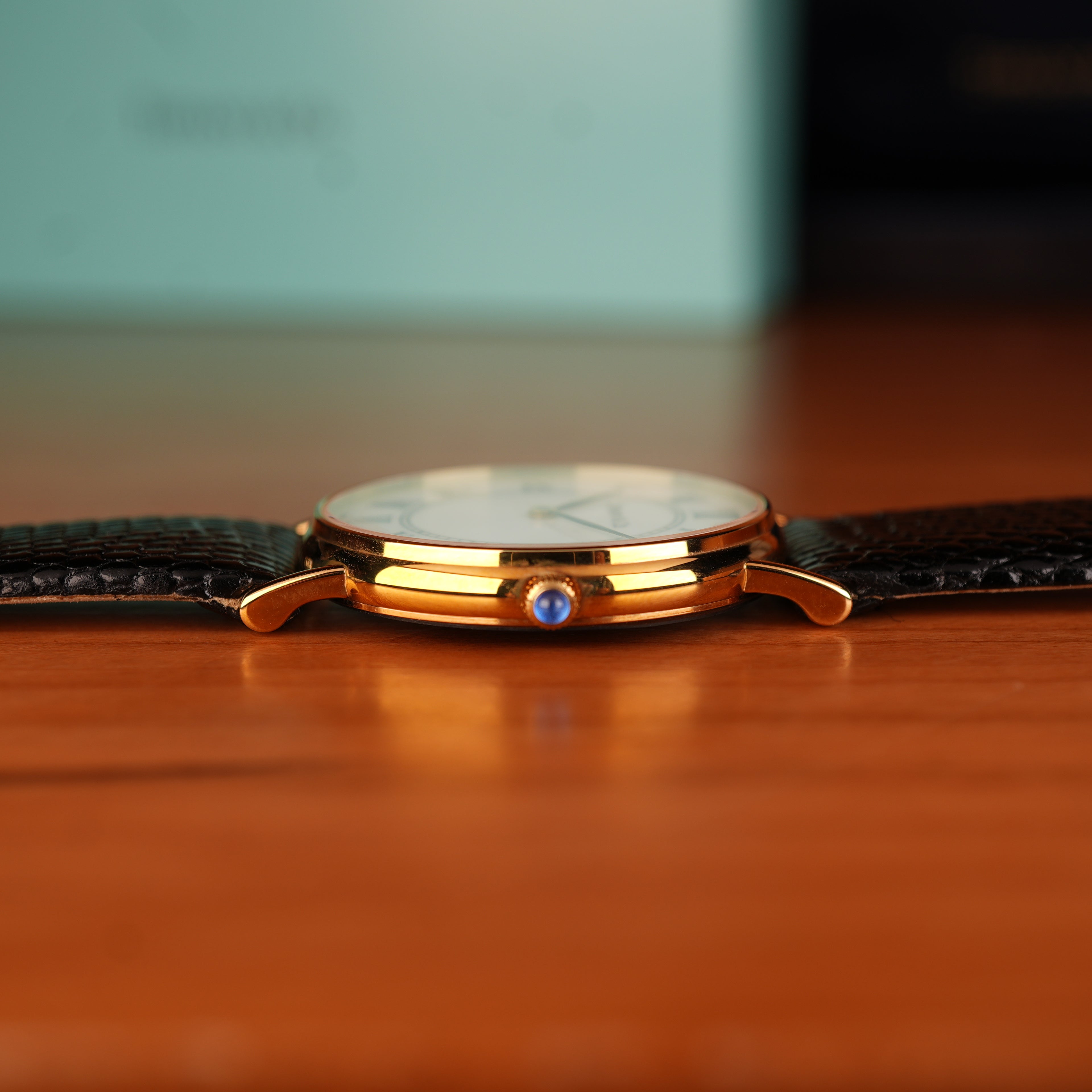 1980's New Old Stock Tiffany & Co. 14K Gold Quartz Men Watch Limited Corporate Presentation Piece