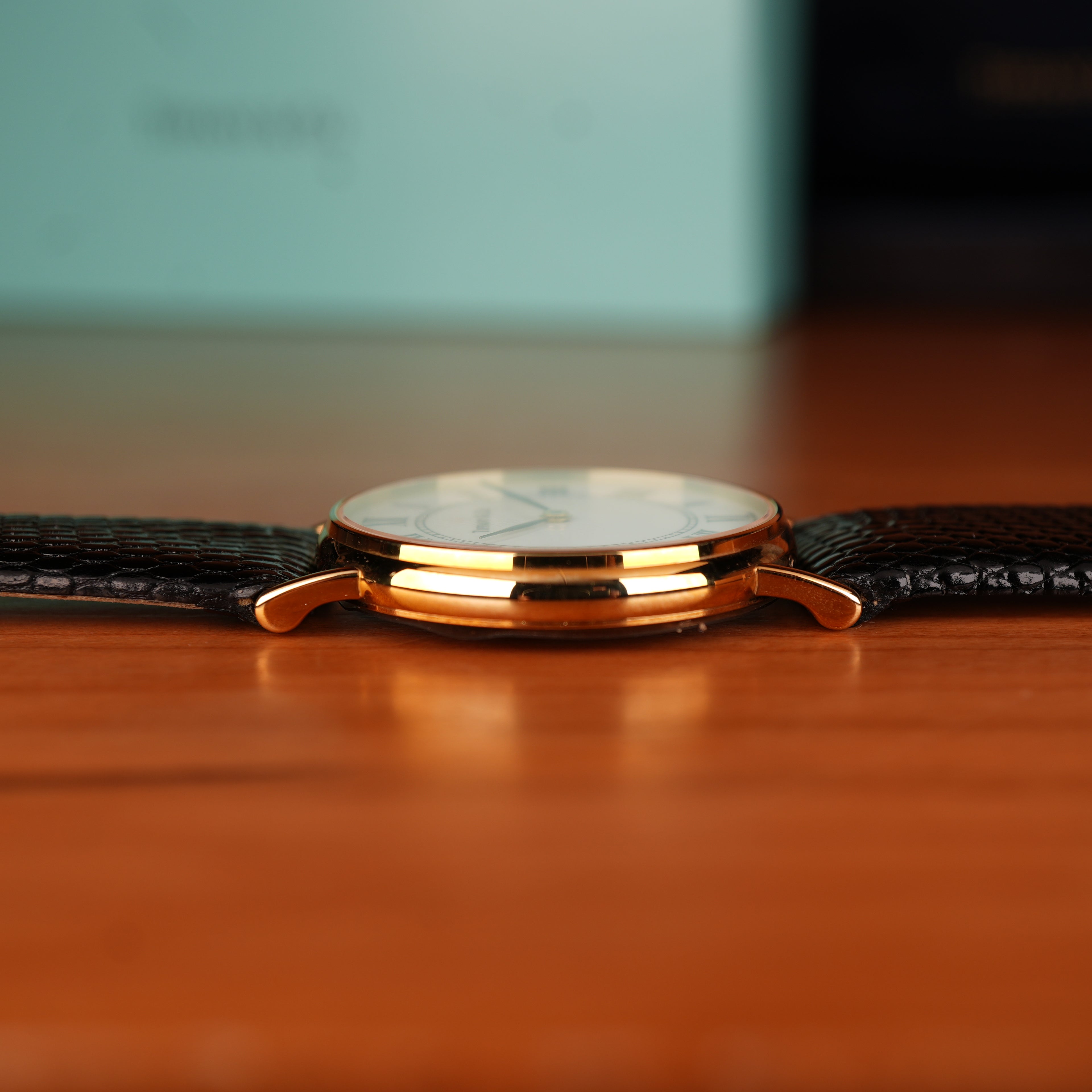 1980's New Old Stock Tiffany & Co. 14K Gold Quartz Men Watch Limited Corporate Presentation Piece