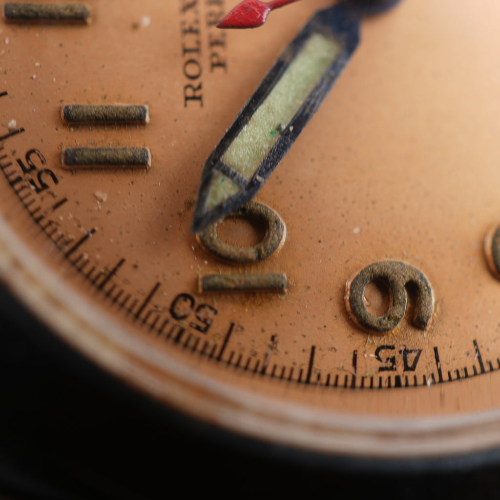 1942 Rolex 3134 Bubbleback Oyster Perpetual Unpolished with Rare Salmon Dial