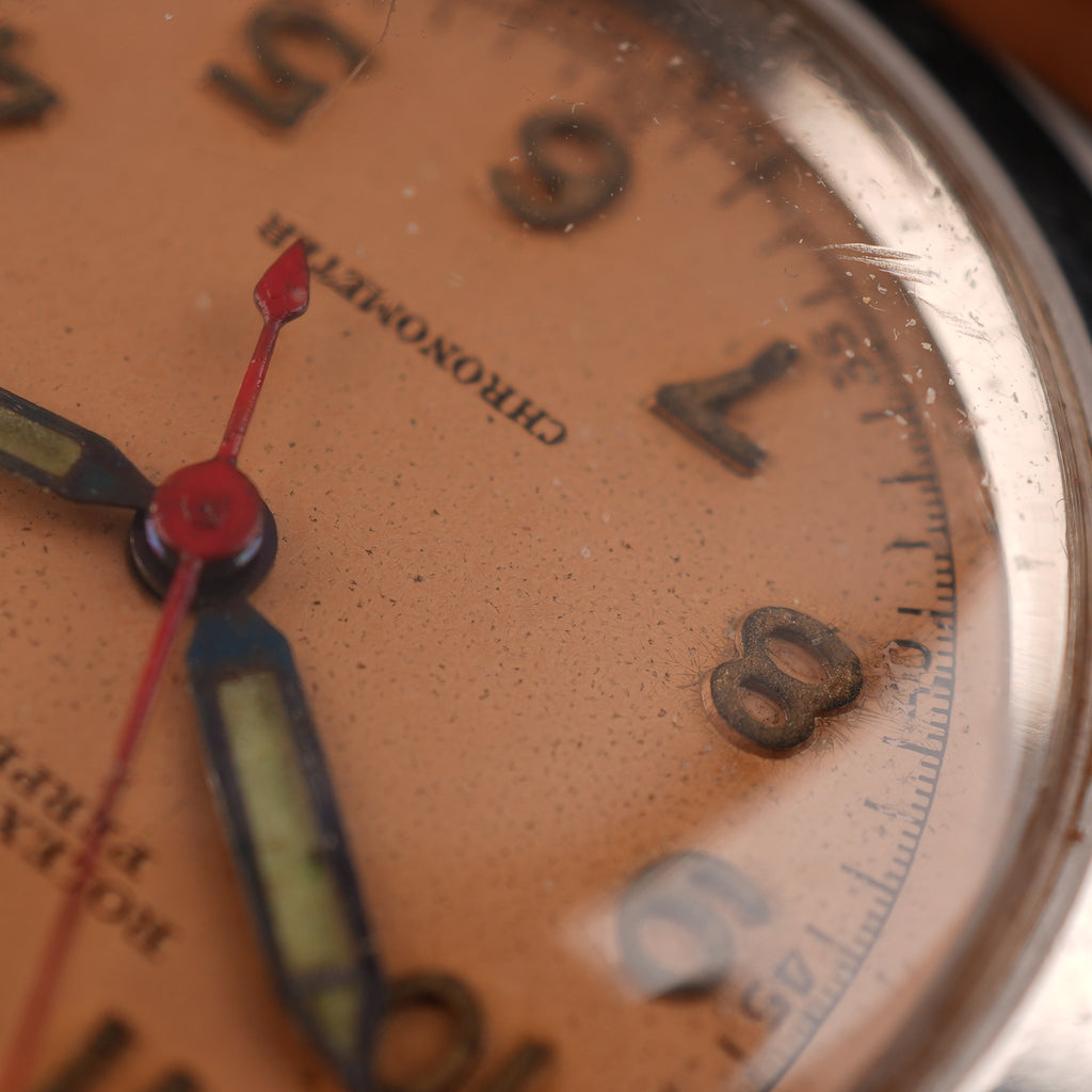 1942 Rolex 3134 Bubbleback Oyster Perpetual Unpolished with Rare Salmon Dial
