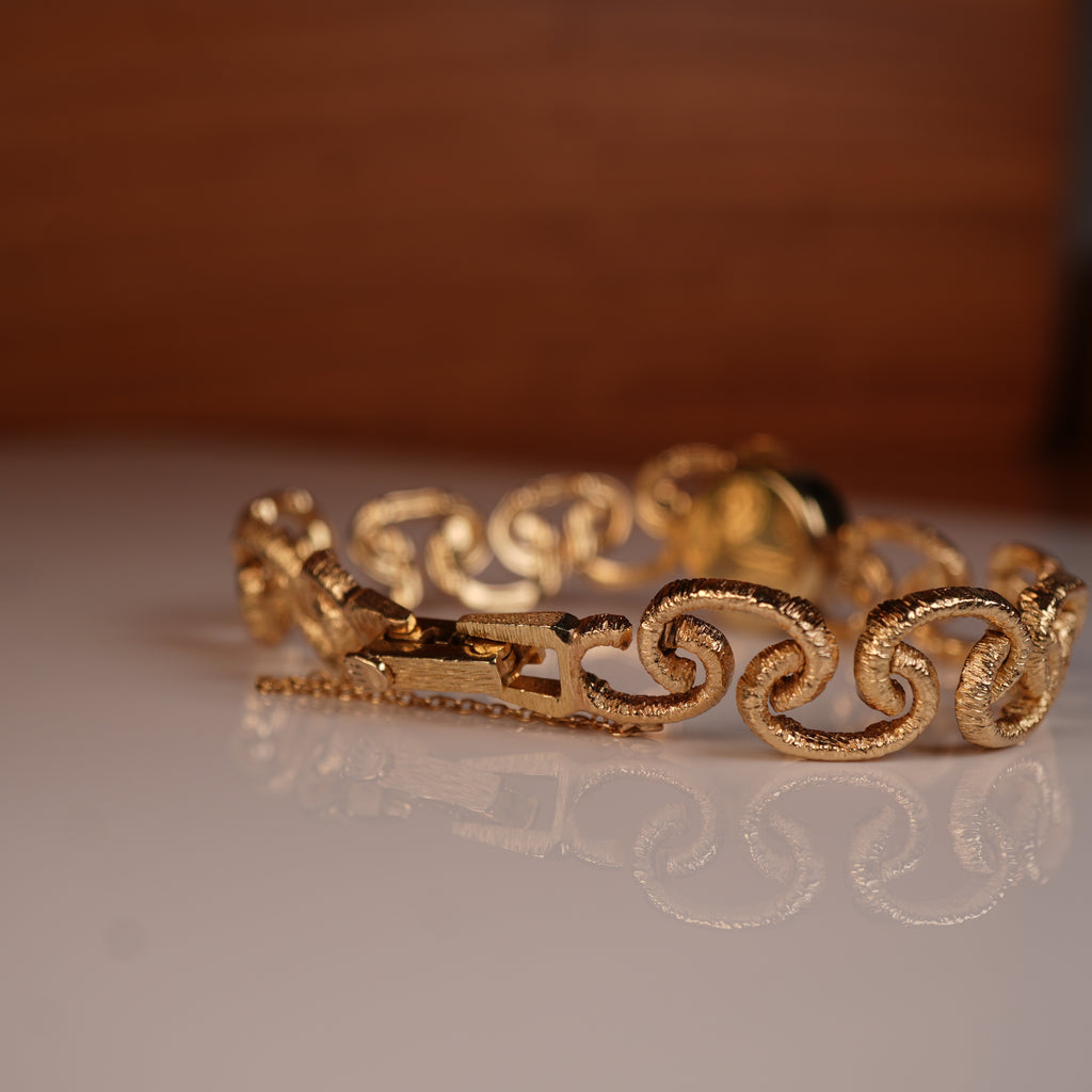 1970s Rolex “Golden Chain” Unique Mid-Century Cocktail Watch Solid Gold with Box