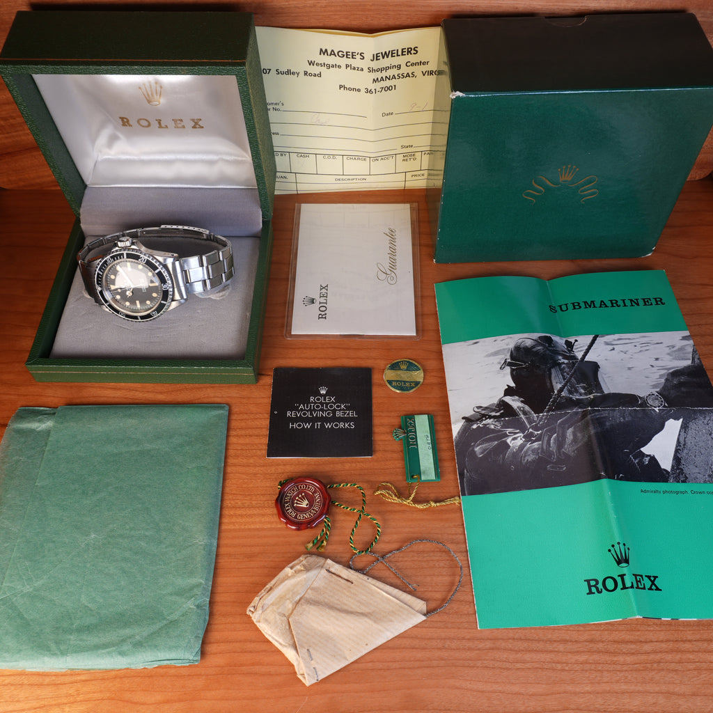 rolex 5513 full complete set box and papers