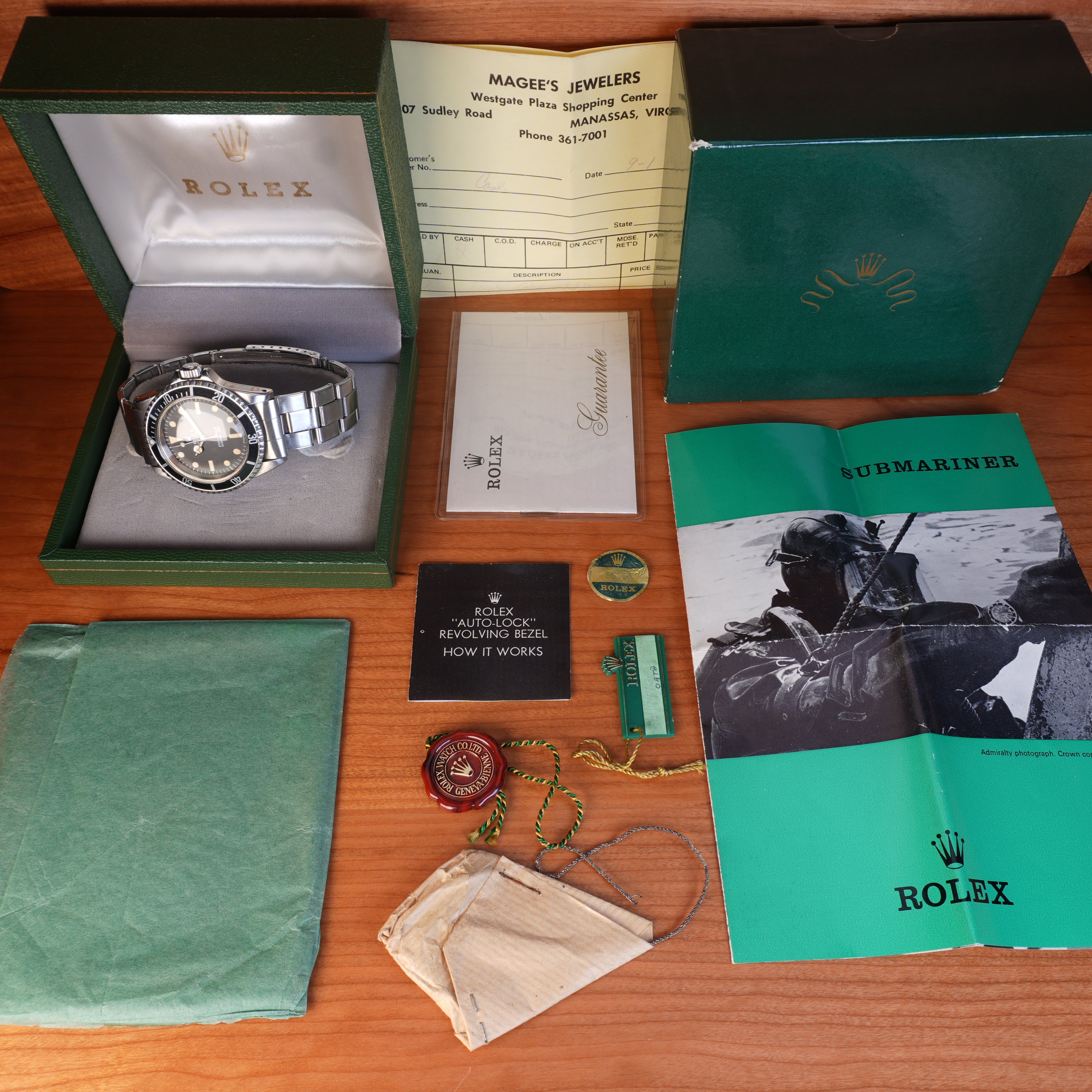rolex 5513 full complete set box and papers