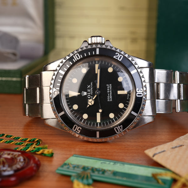 1969 Rolex Submariner 5513 Unpolished/Unserviced Exceptional Original Owner Full Set