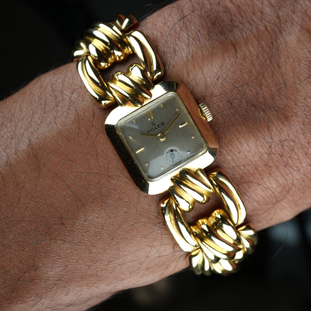 1946 Rolex “Golden Cascade” Exceptional 18k Ladies Cocktail Watch with Original Box,Papers & Receipt