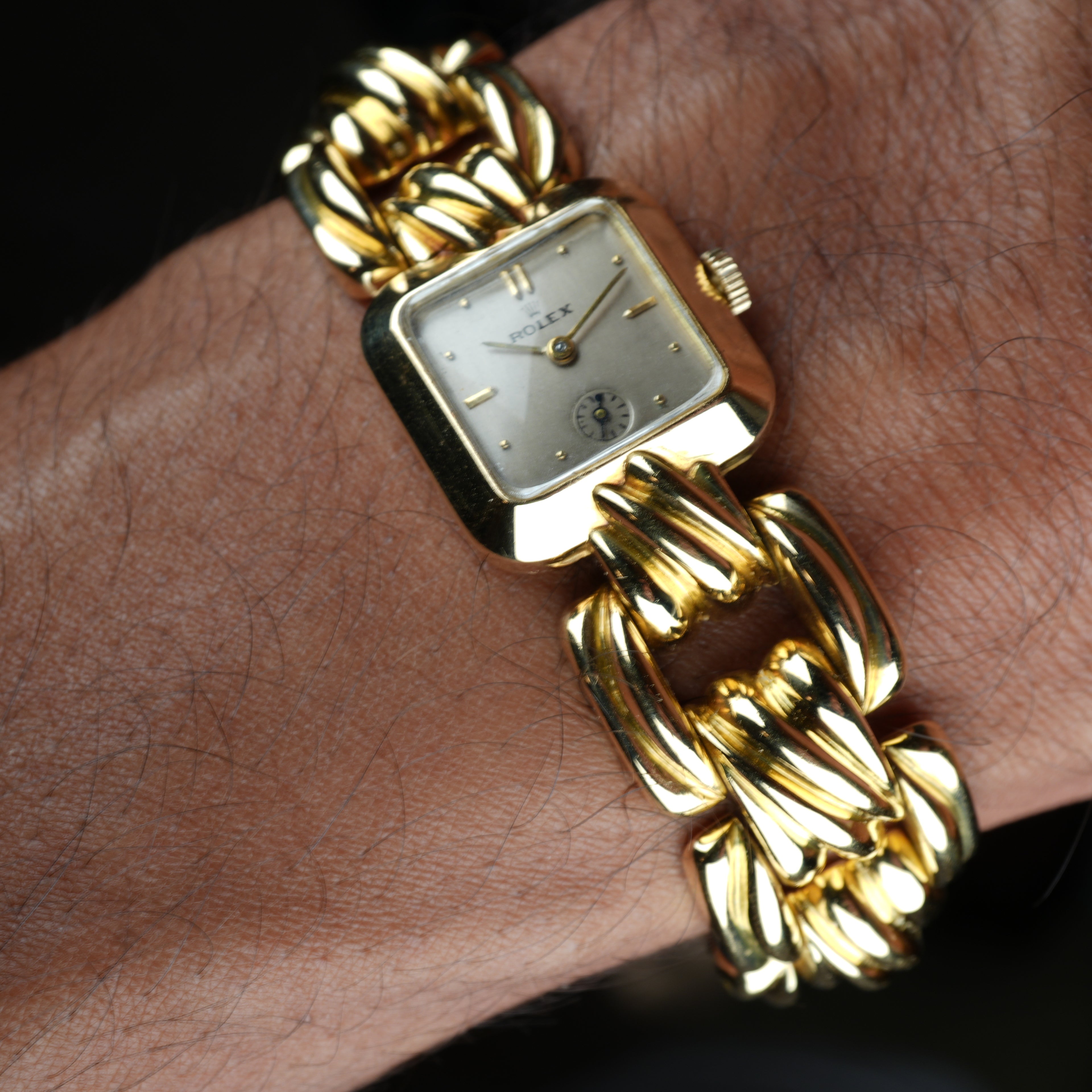 1946 Rolex “Golden Cascade” Exceptional 18k Ladies Cocktail Watch with Original Box,Papers & Receipt