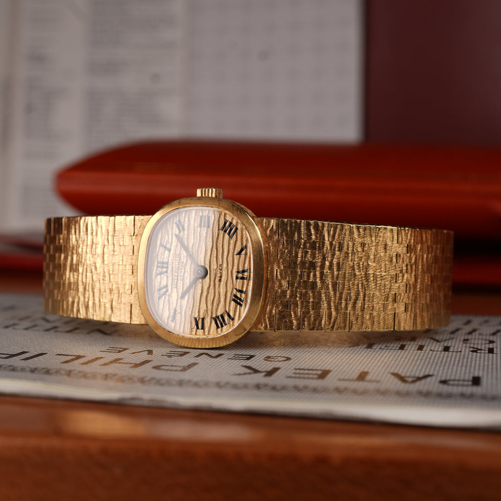 1981 Patek Philippe Golden Ellipse Ref. 3371/1 18K Yellow Gold Beyer Double Signed Full Set