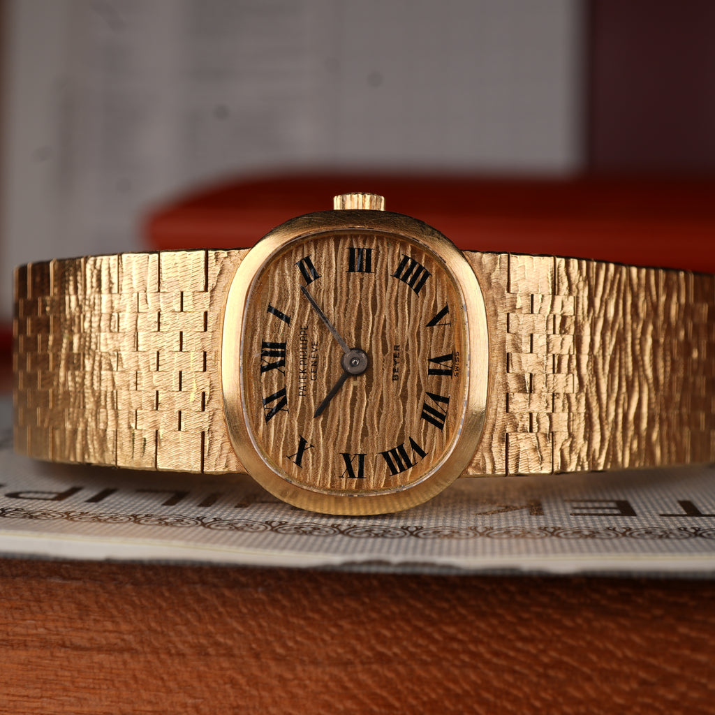1981 Patek Philippe Golden Ellipse Ref. 3371/1 18K Yellow Gold Beyer Double Signed Full Set