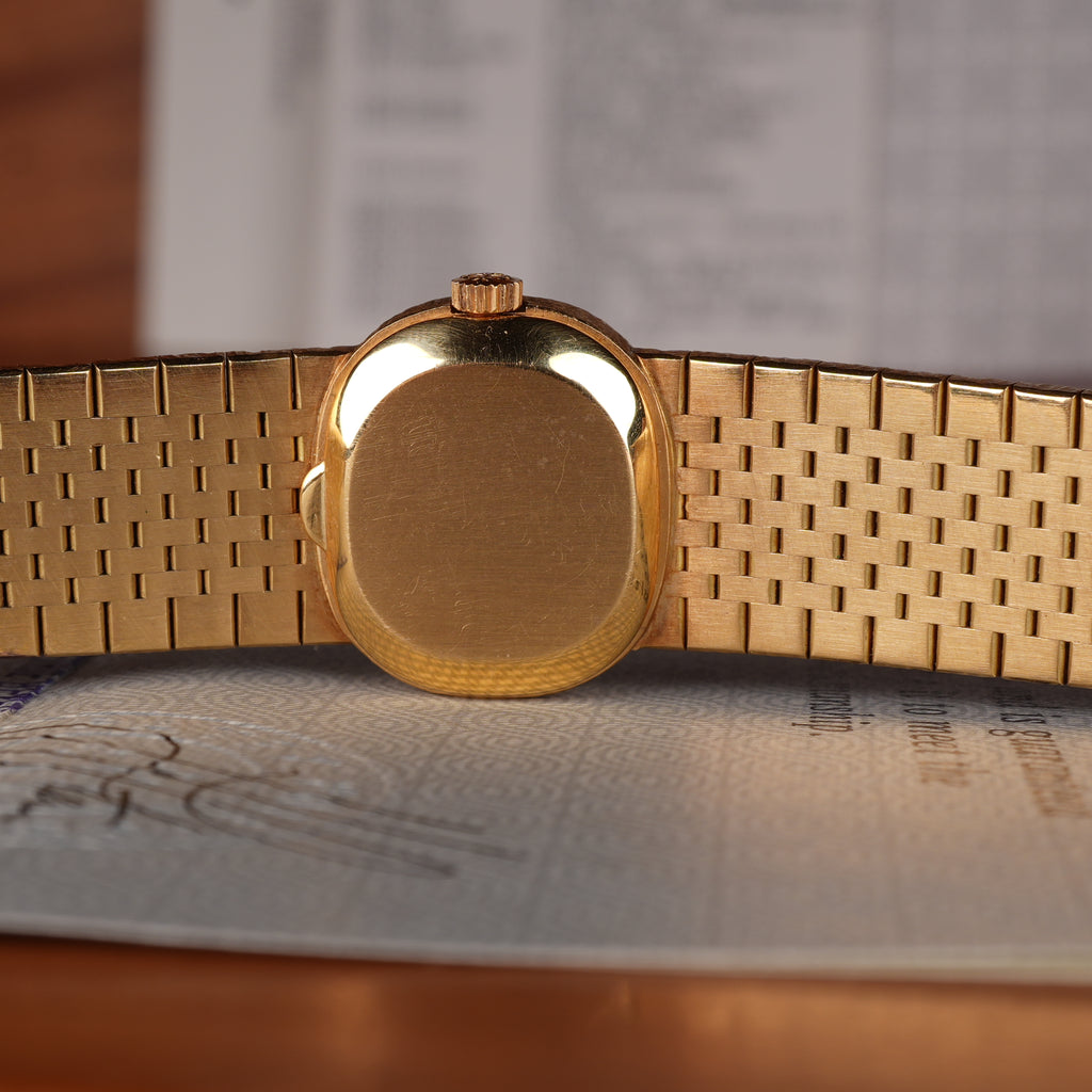 1981 Patek Philippe Golden Ellipse Ref. 3371/1 18K Yellow Gold Beyer Double Signed Full Set