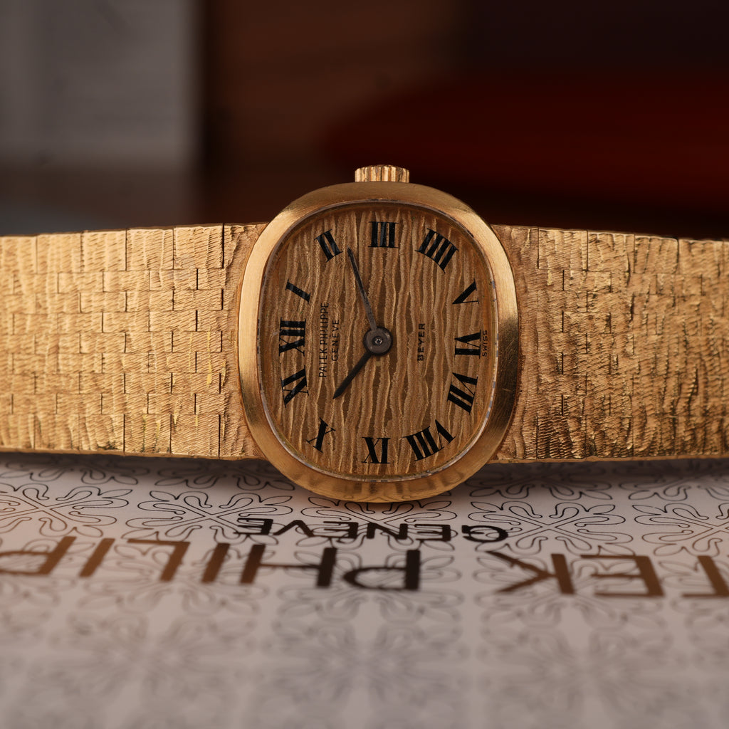 1981 Patek Philippe Golden Ellipse Ref. 3371/1 18K Yellow Gold Beyer Double Signed Full Set