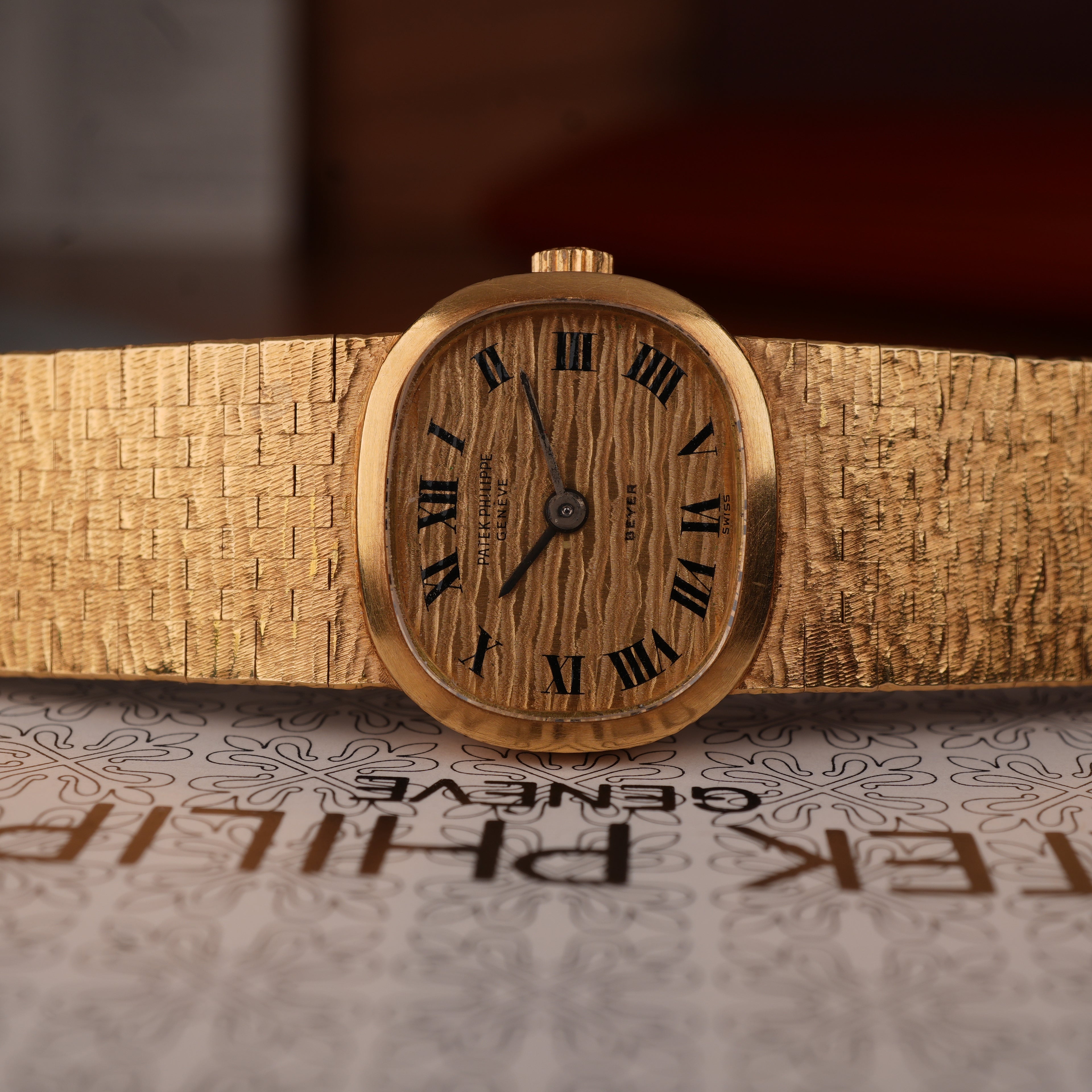 1981 Patek Philippe Golden Ellipse Ref. 3371/1 18K Yellow Gold Beyer Double Signed Full Set