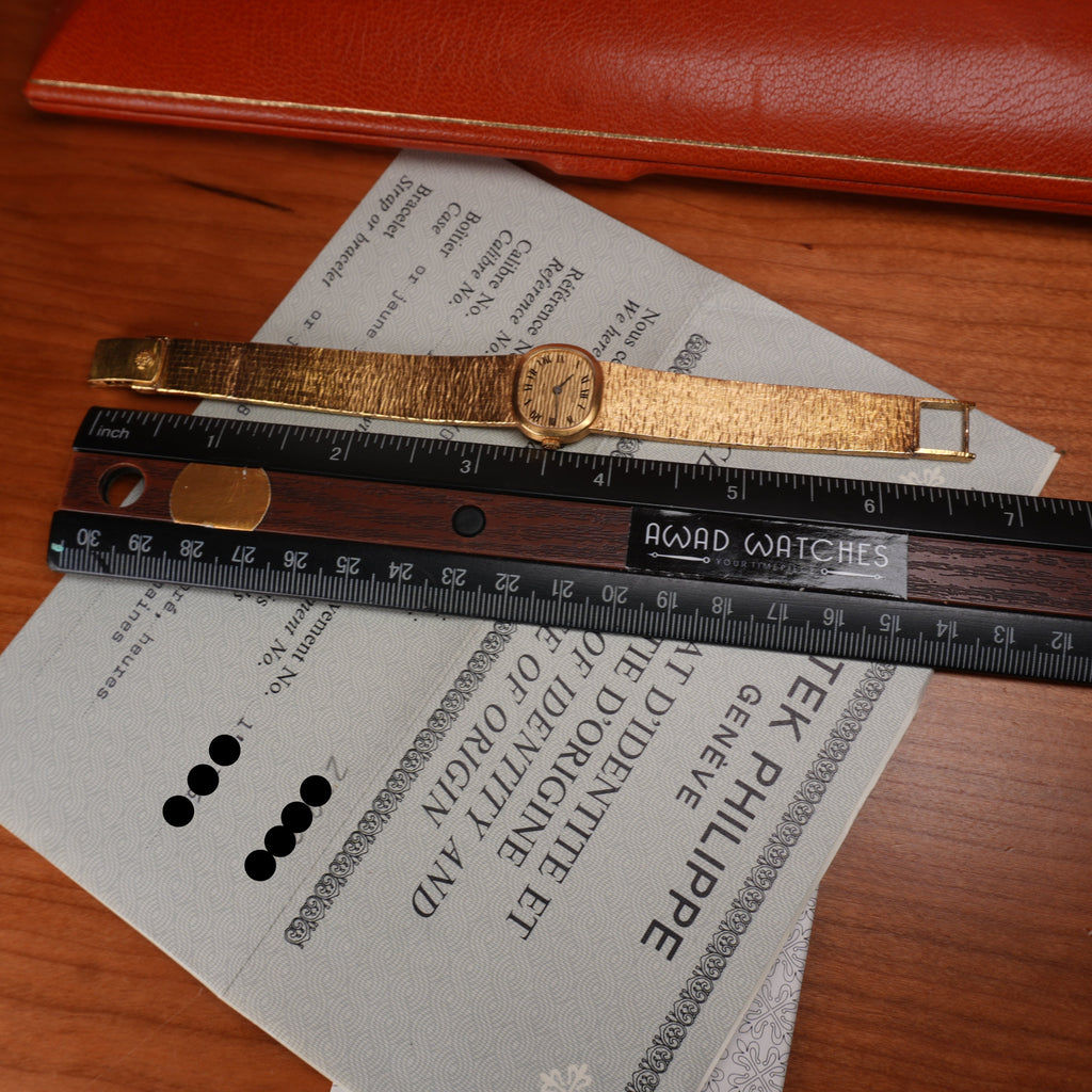 1981 Patek Philippe Golden Ellipse Ref. 3371/1 18K Yellow Gold Beyer Double Signed Full Set