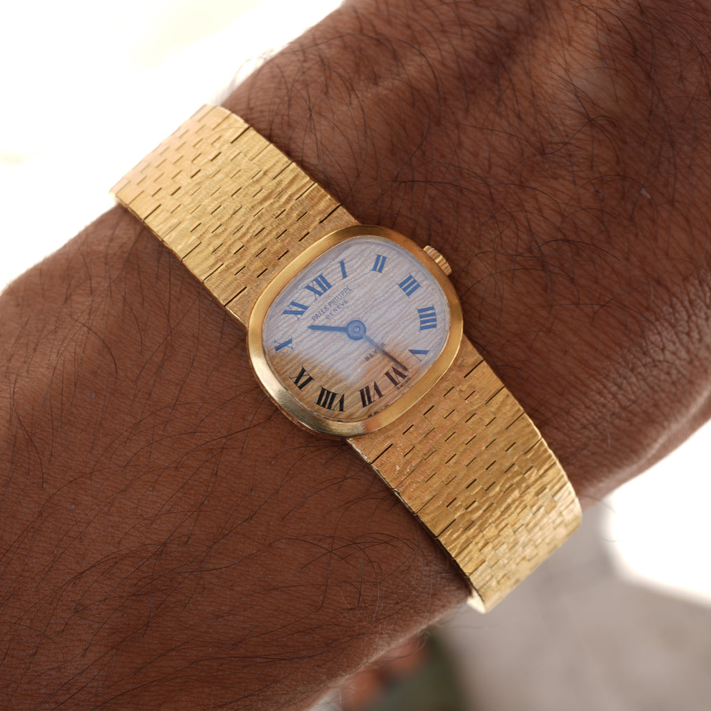1981 Patek Philippe Golden Ellipse Ref. 3371/1 18K Yellow Gold Beyer Double Signed Full Set
