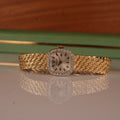 1970s Rolex Ladies Cocktail Watch 14K Solid Gold Factory Diamond Bezel & Original Box