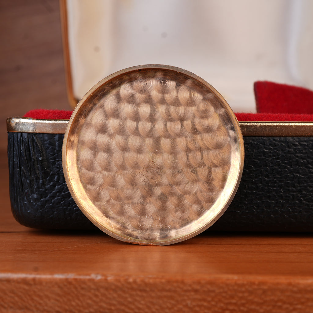 1940’s Girard-Perregaux 37mm Oversize 18k Solid Rose Gold Retailed by Cuervo Y Sobrinos Cuba