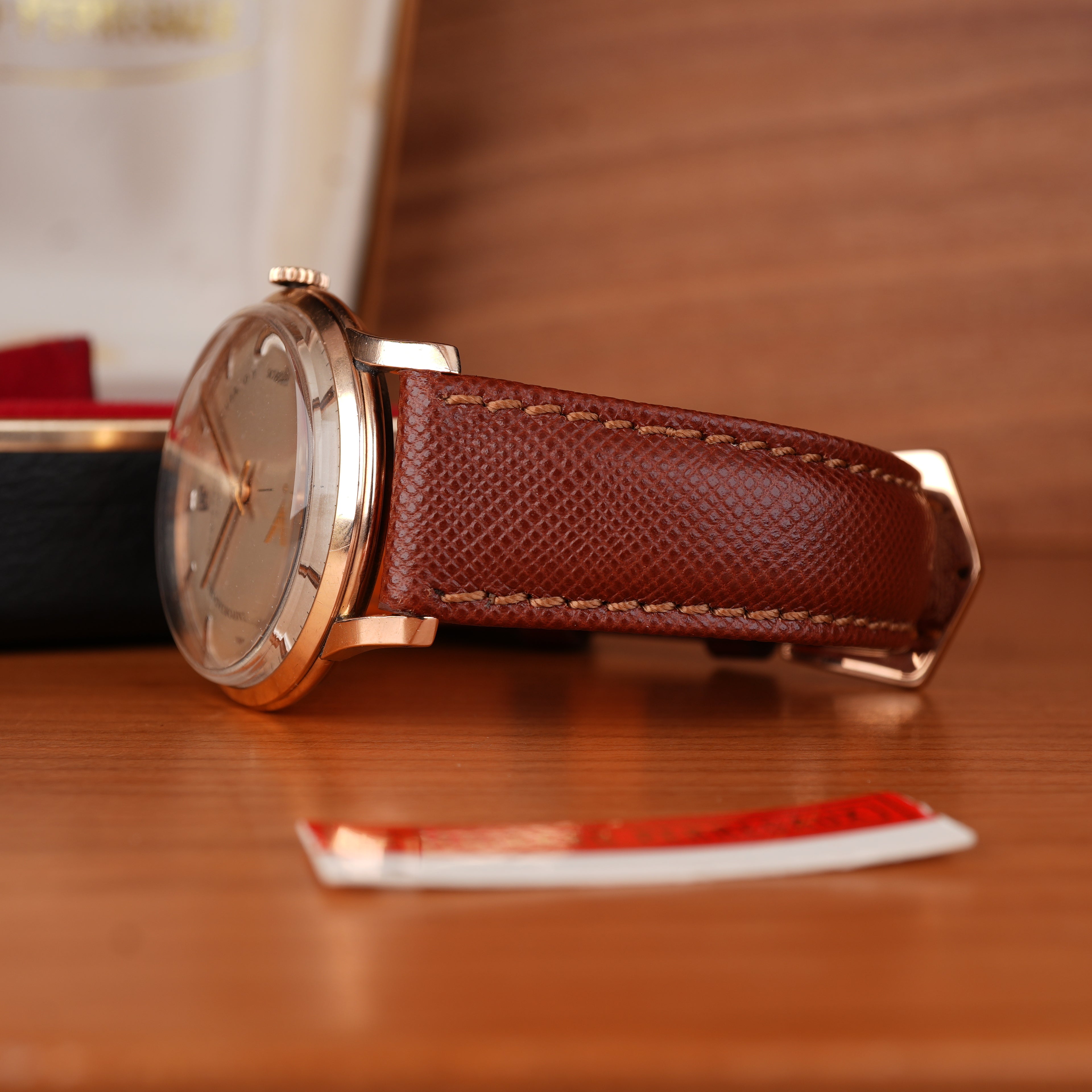 1940’s Girard-Perregaux 37mm Oversize 18k Solid Rose Gold Retailed by Cuervo Y Sobrinos Cuba