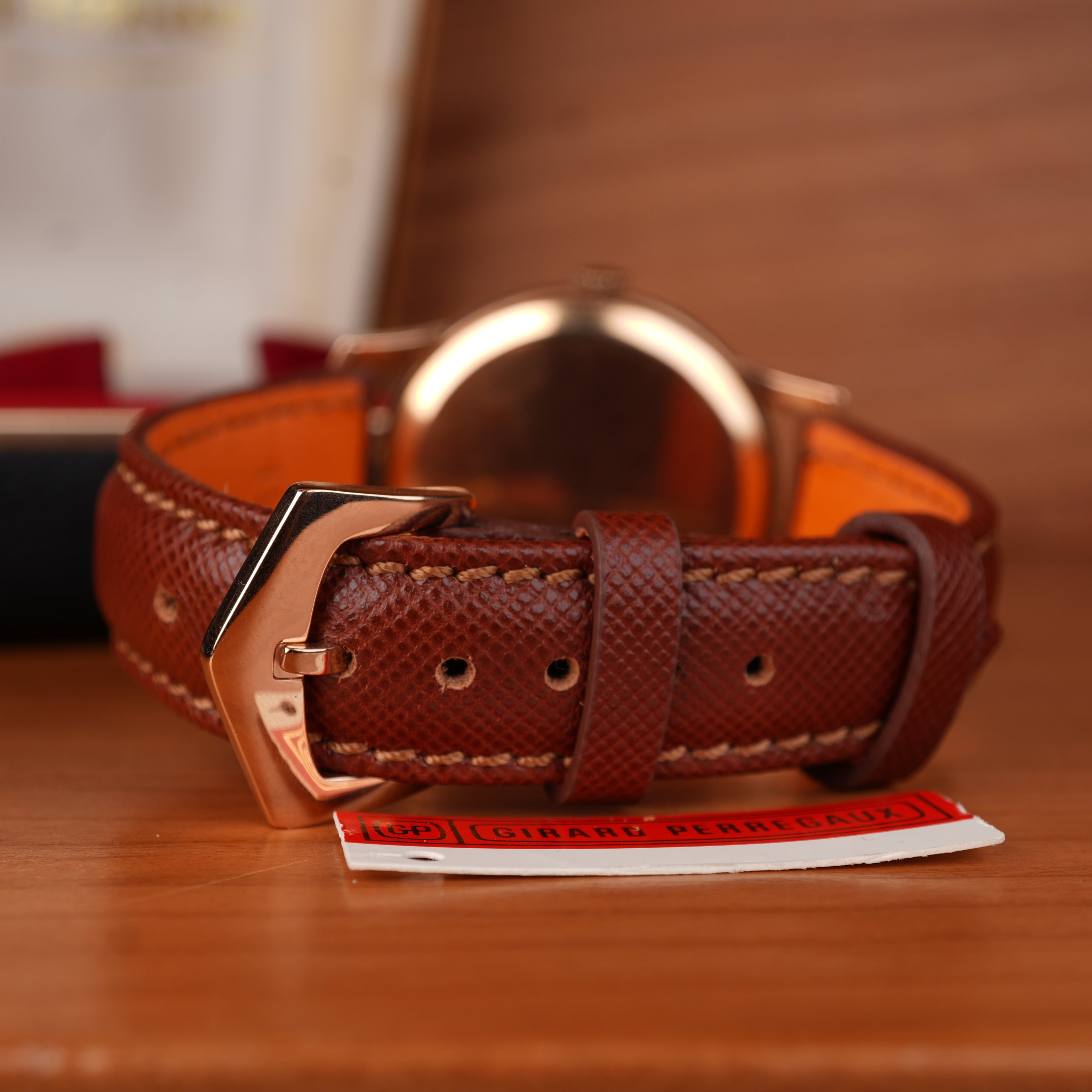 1940’s Girard-Perregaux 37mm Oversize 18k Solid Rose Gold Retailed by Cuervo Y Sobrinos Cuba
