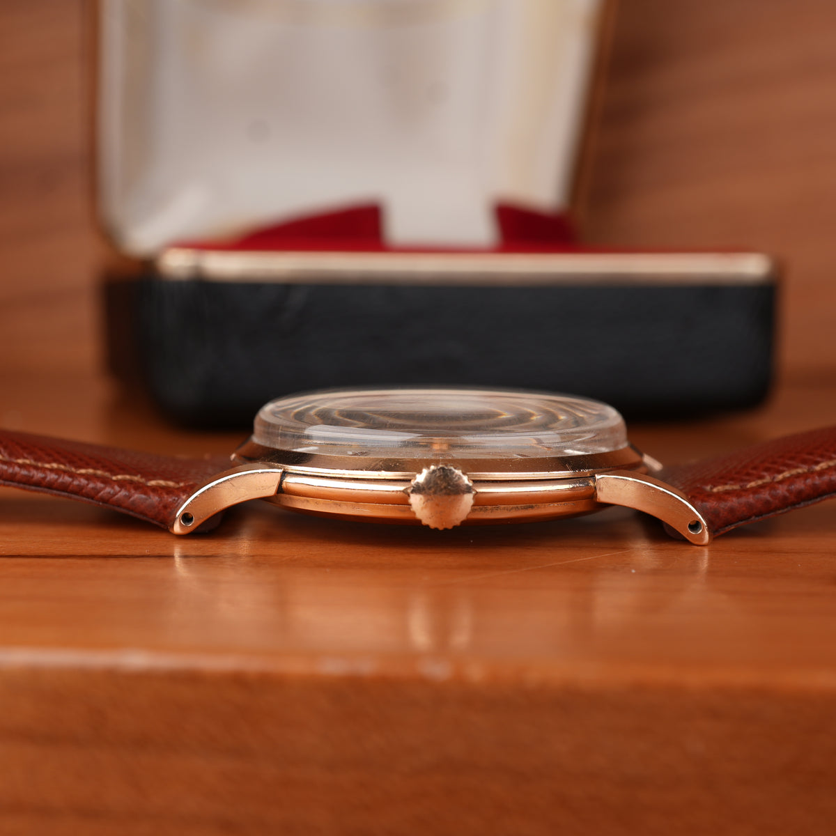 1940’s Girard-Perregaux 37mm Oversize 18k Solid Rose Gold Retailed by Cuervo Y Sobrinos Cuba