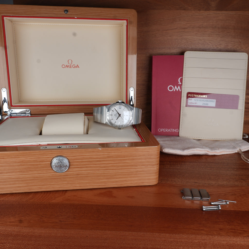 2016 Omega Constellation Co-Axial 35mm One Owner Box and Card