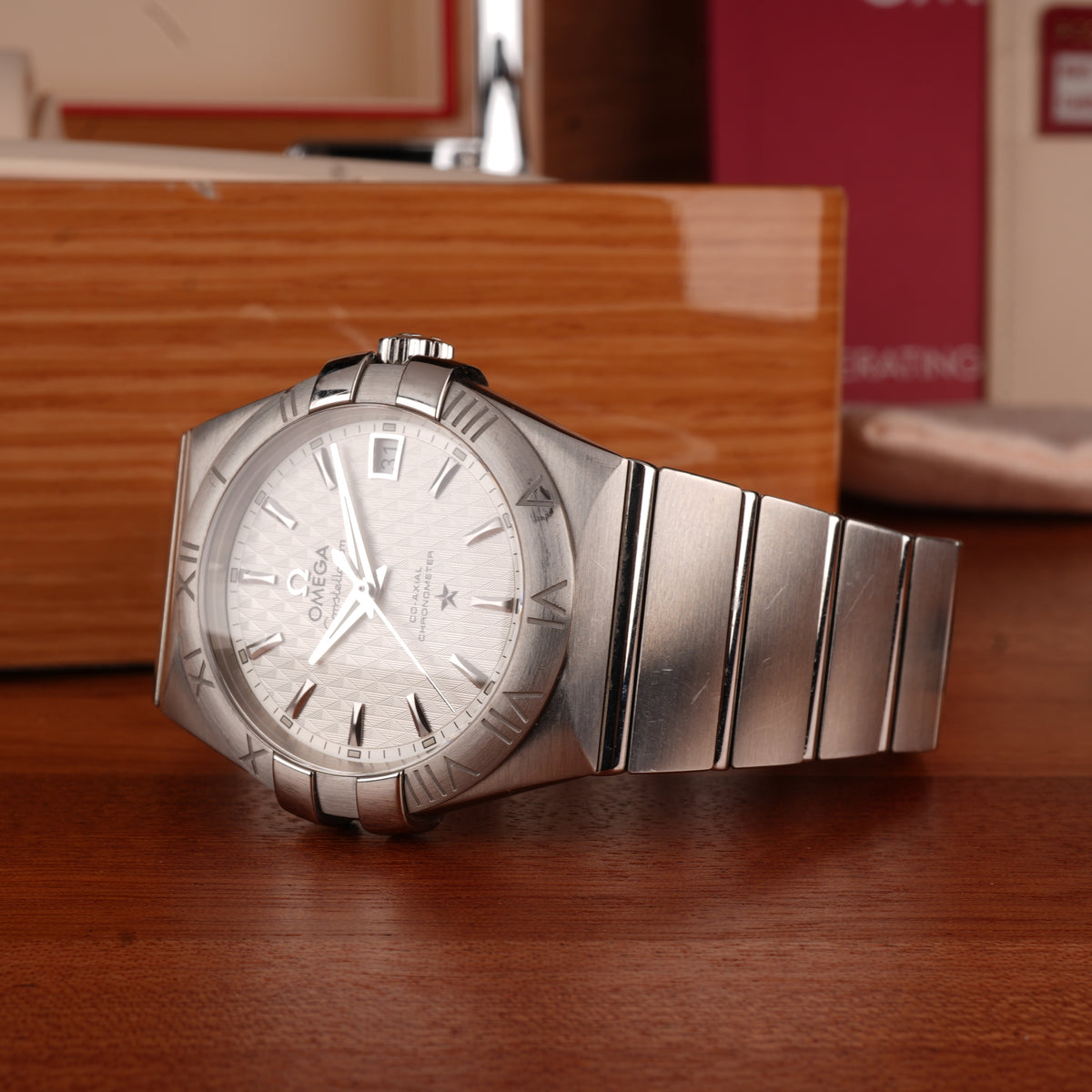 2016 Omega Constellation Co-Axial 35mm One Owner Box and Card