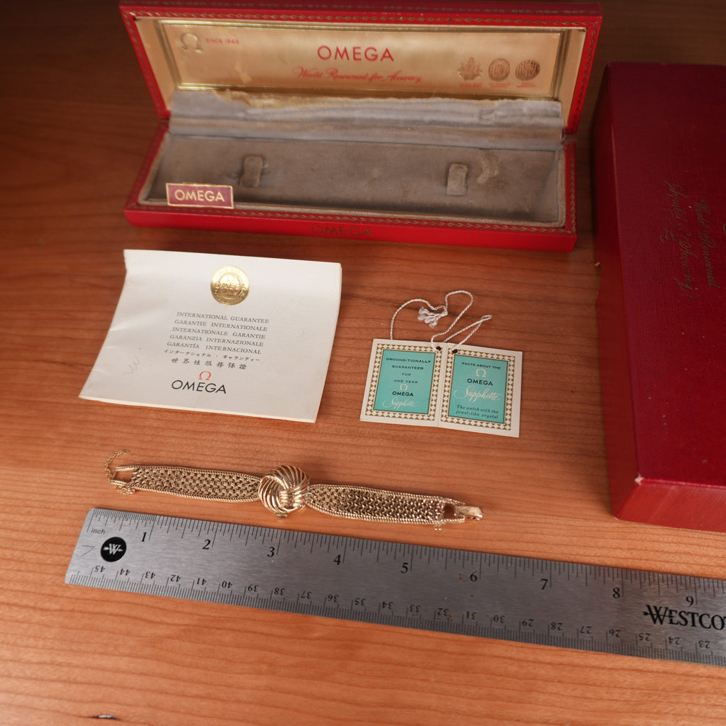 Omega one of one Solid 14k Gold Mid Century Concealed Cover Ladies Watch