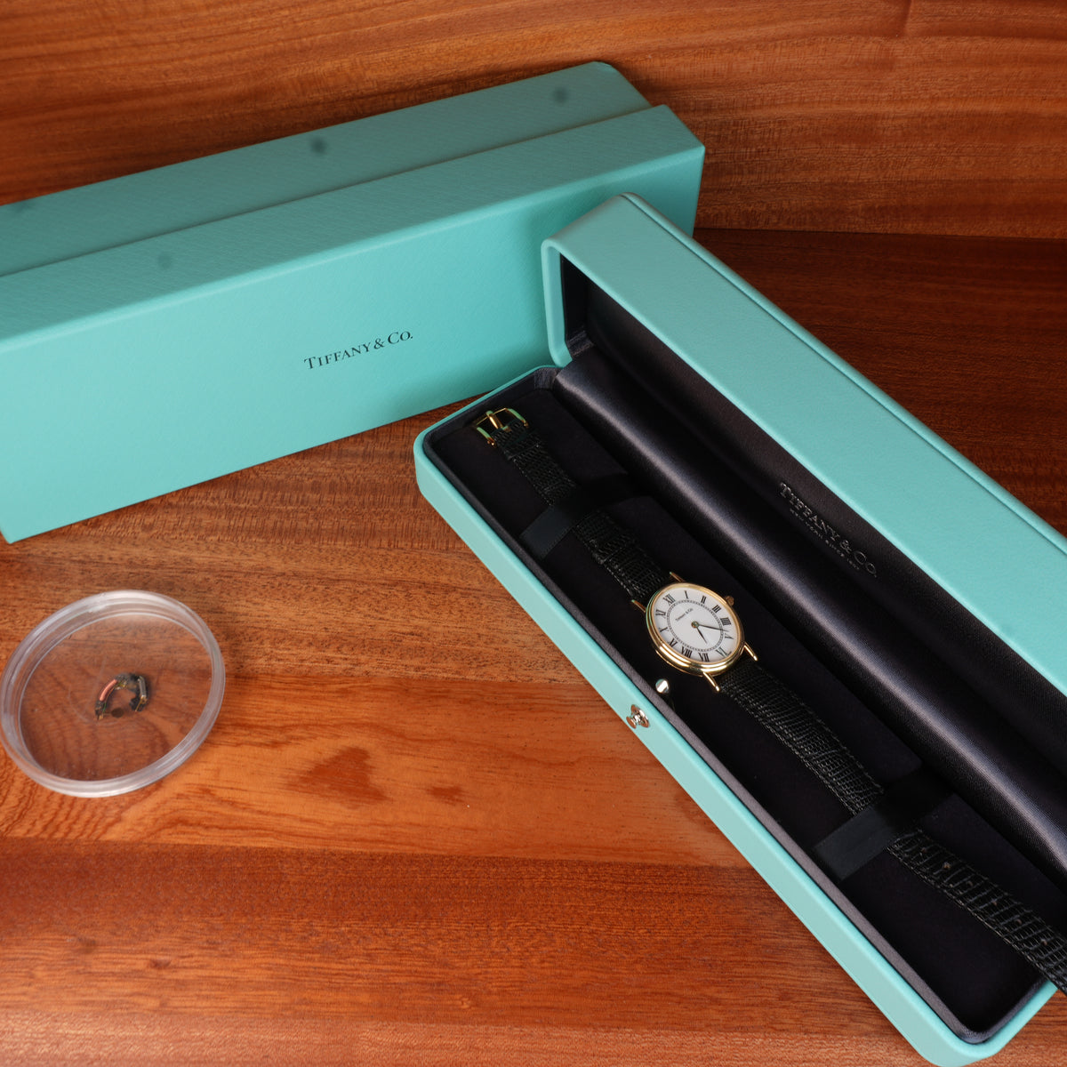 Tiffany & Co. 14k Solid Gold Large Ladies Watch Oval Roman Dial