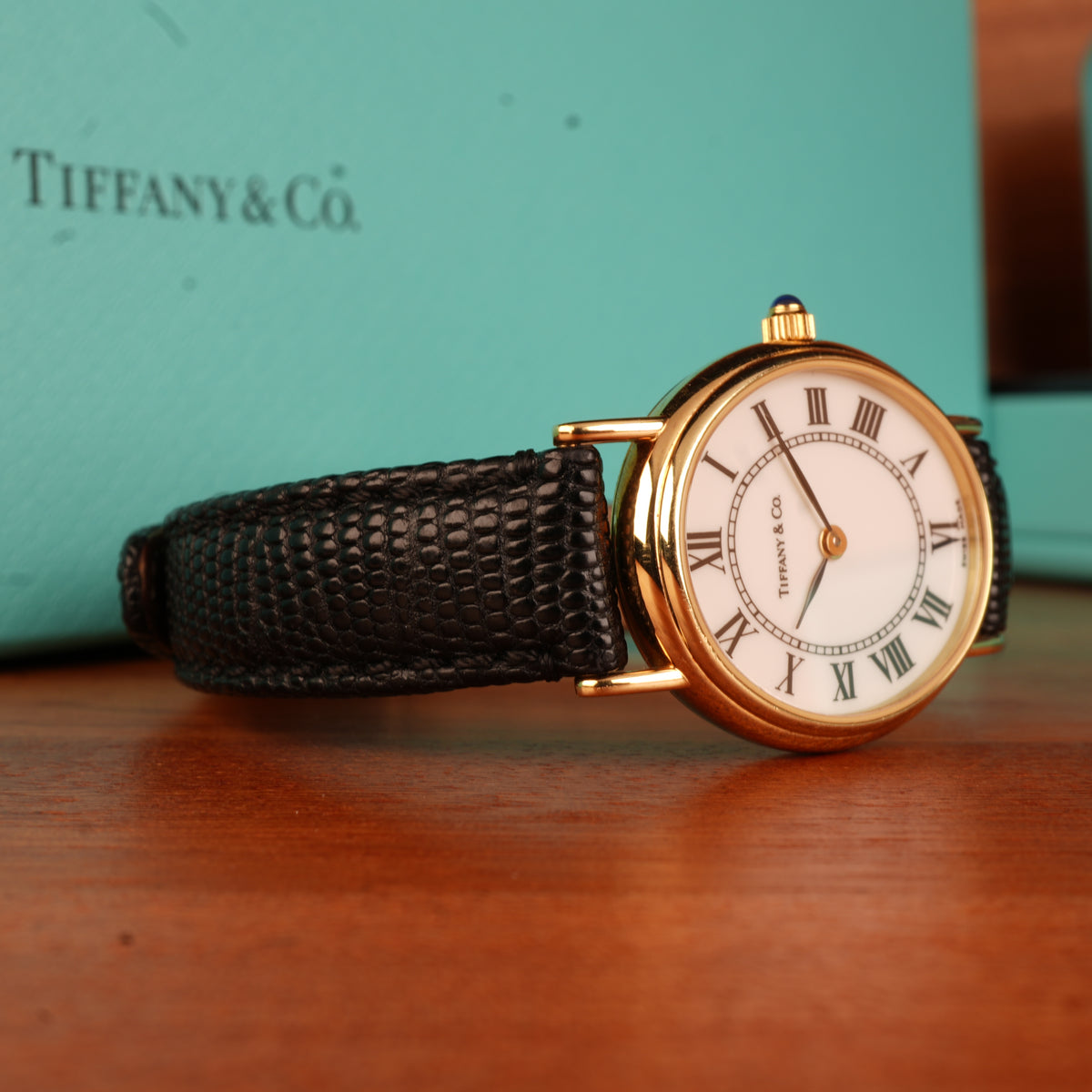 Tiffany & Co. 14k Solid Gold Large Ladies Watch Oval Roman Dial