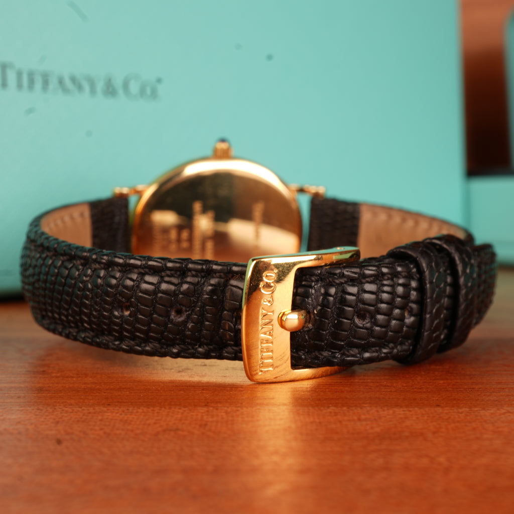 Tiffany & Co. 14k Solid Gold Large Ladies Watch Oval Roman Dial