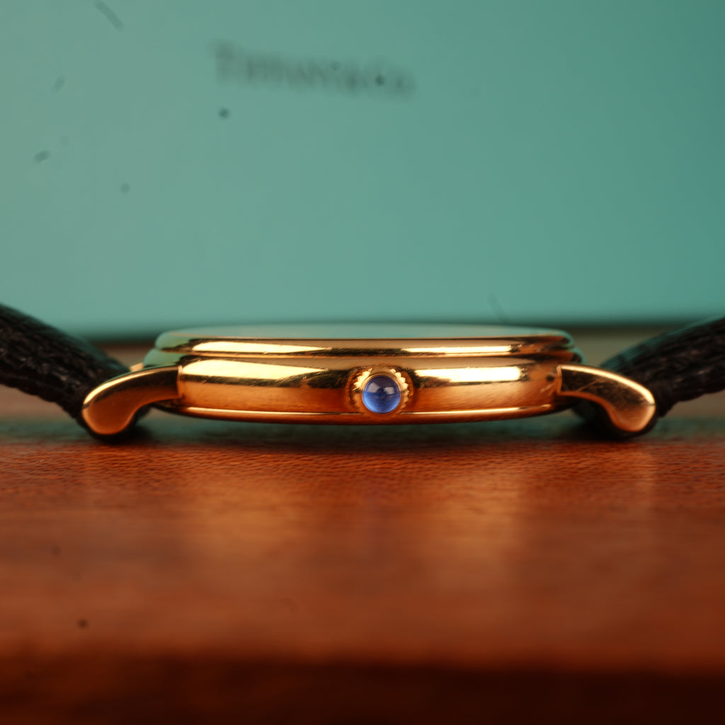 Tiffany & Co. 14k Solid Gold Large Ladies Watch Oval Roman Dial