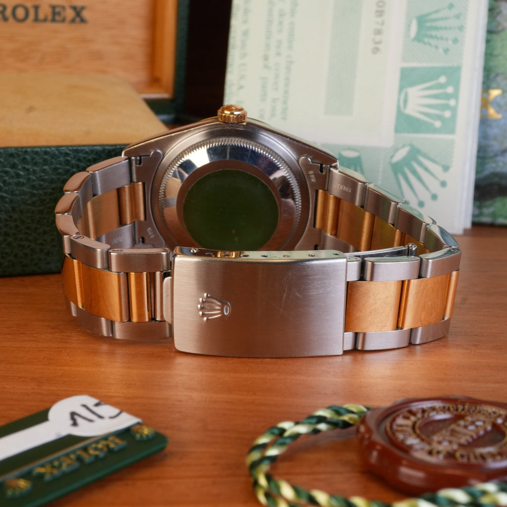 2001 Rolex Datejust 16233 Silver Dial Unpolished Box and papers Complete Collector set