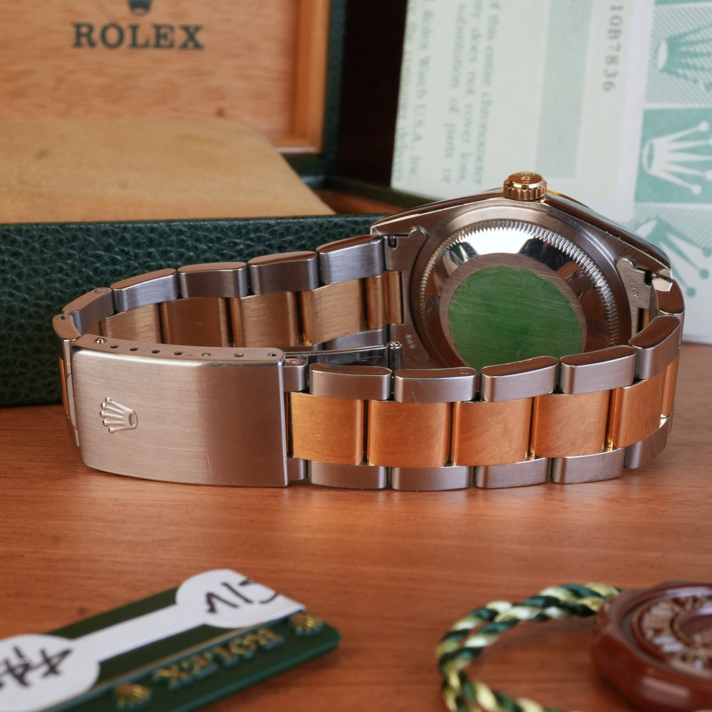 2001 Rolex Datejust 16233 Silver Dial Unpolished Box and papers Complete Collector set