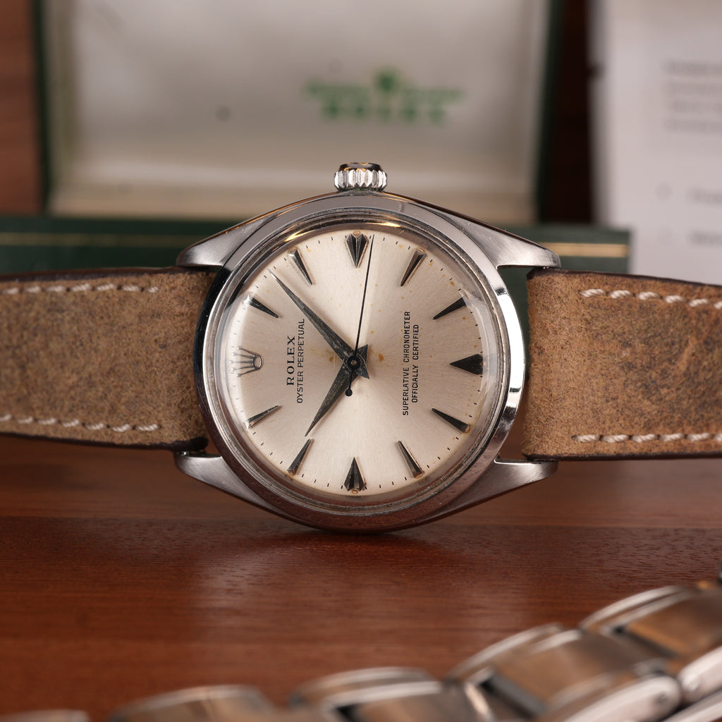 1963 Rolex Oyster Perpetual 1002 Arrow Dial Original Box - Award Watch