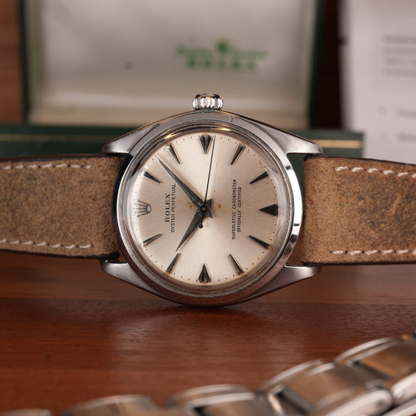 1963 Rolex Oyster Perpetual 1002 Arrow Dial Original Box - Award Watch