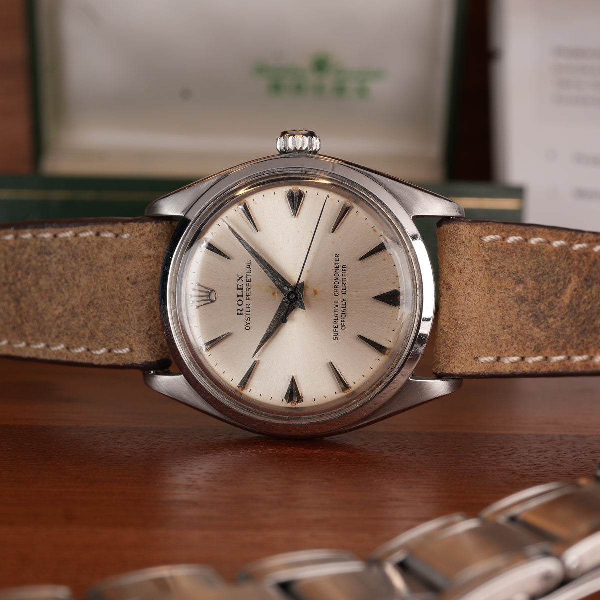 1963 Rolex Oyster Perpetual 1002 Arrow Dial Original Box - Award Watch