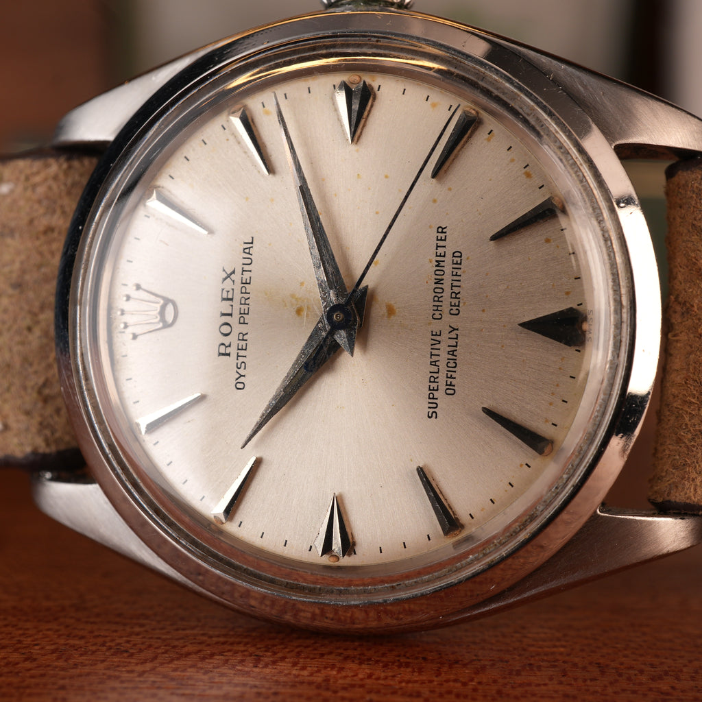 1963 Rolex Oyster Perpetual 1002 Arrow Dial Original Box - Award Watch