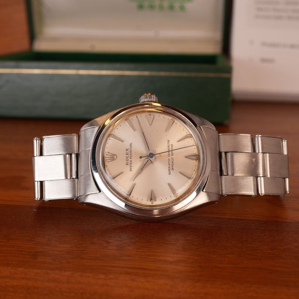 1963 Rolex Oyster Perpetual 1002 Arrow Dial Original Box - Award Watch