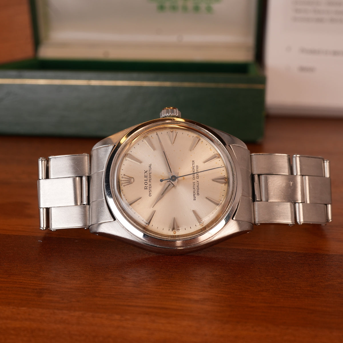 1963 Rolex Oyster Perpetual 1002 Arrow Dial Original Box - Award Watch