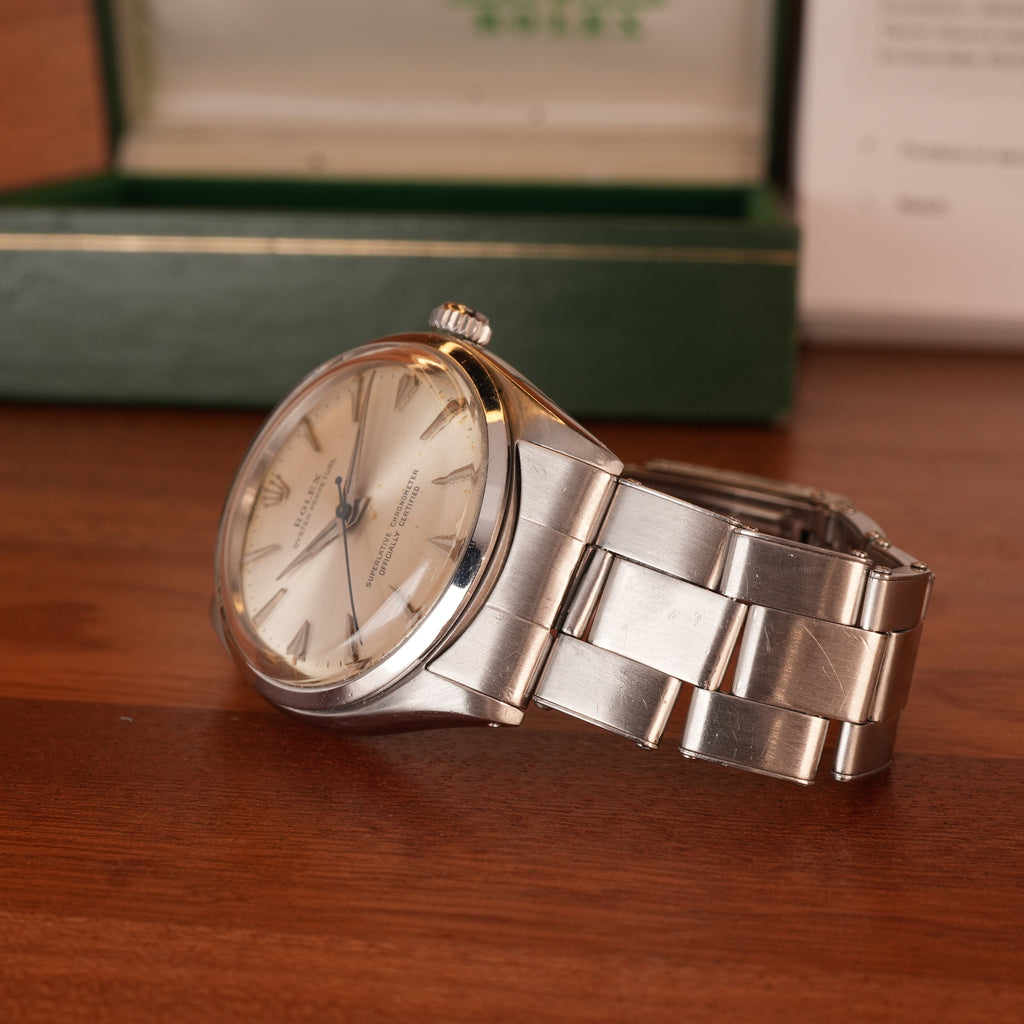1963 Rolex Oyster Perpetual 1002 Arrow Dial Original Box - Award Watch