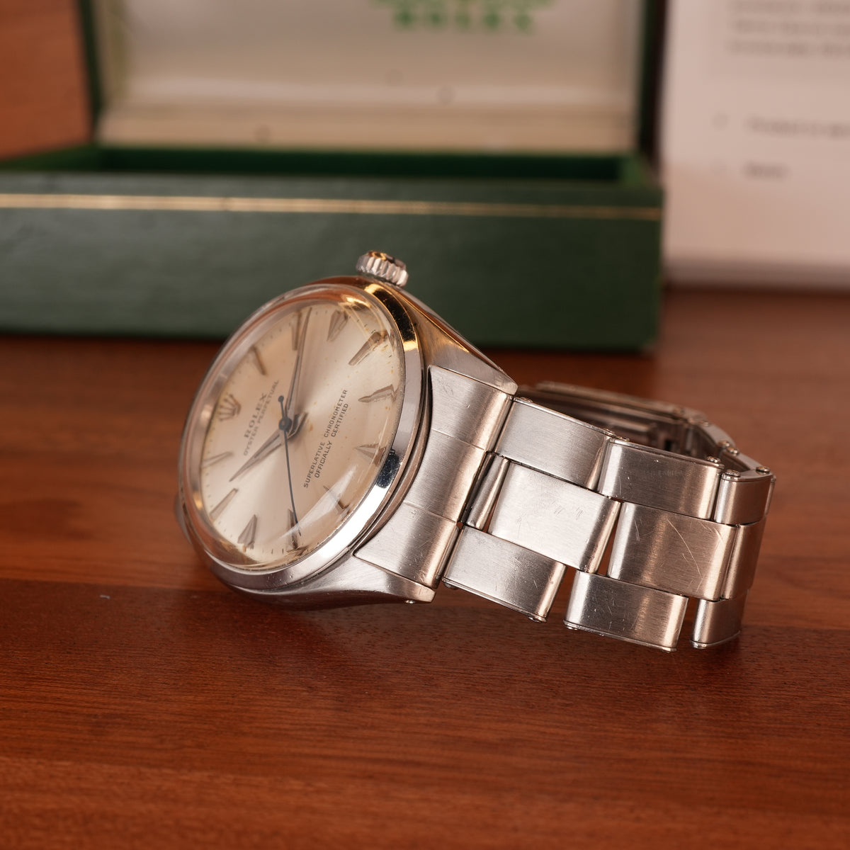 1963 Rolex Oyster Perpetual 1002 Arrow Dial Original Box - Award Watch
