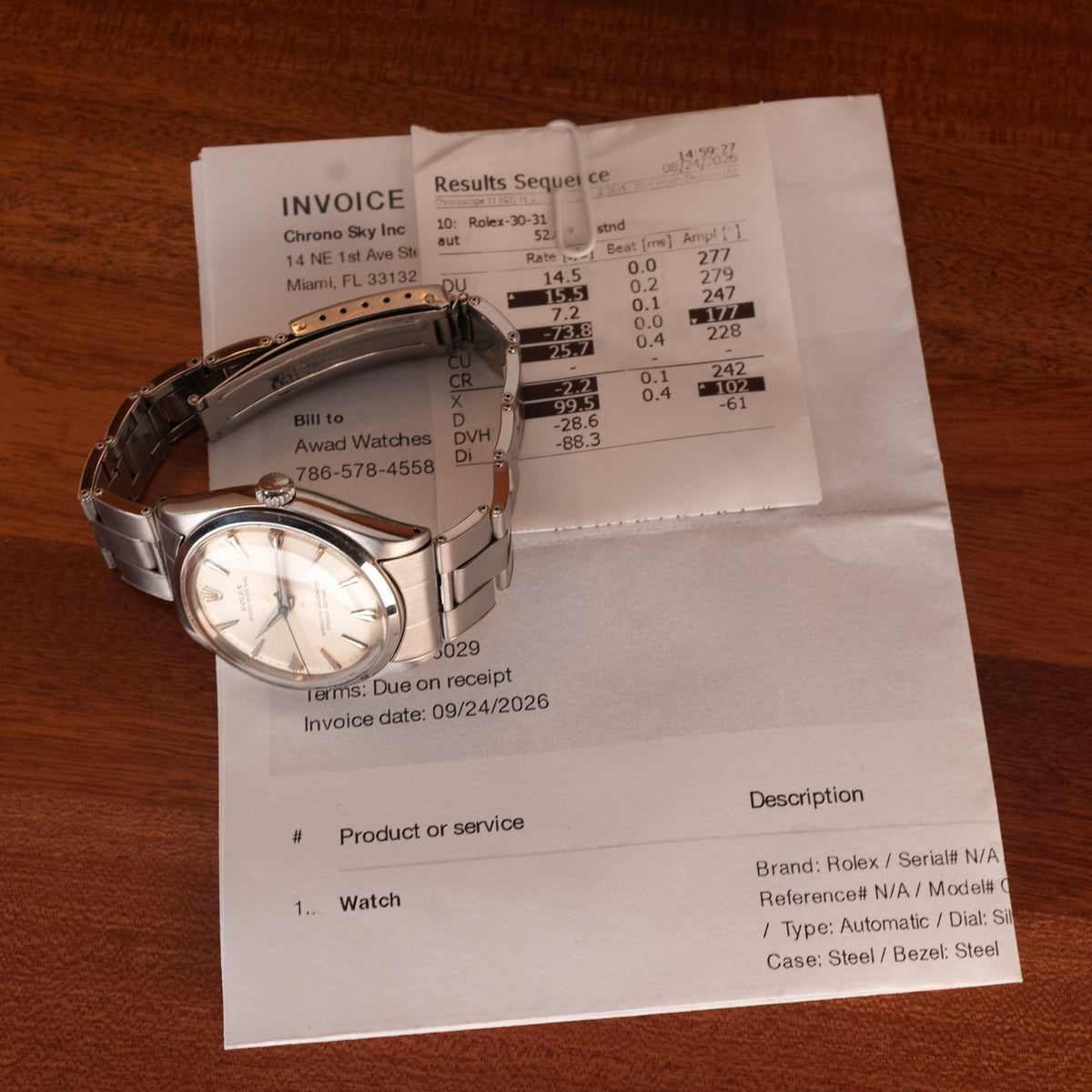 1963 Rolex Oyster Perpetual 1002 Arrow Dial Original Box - Award Watch