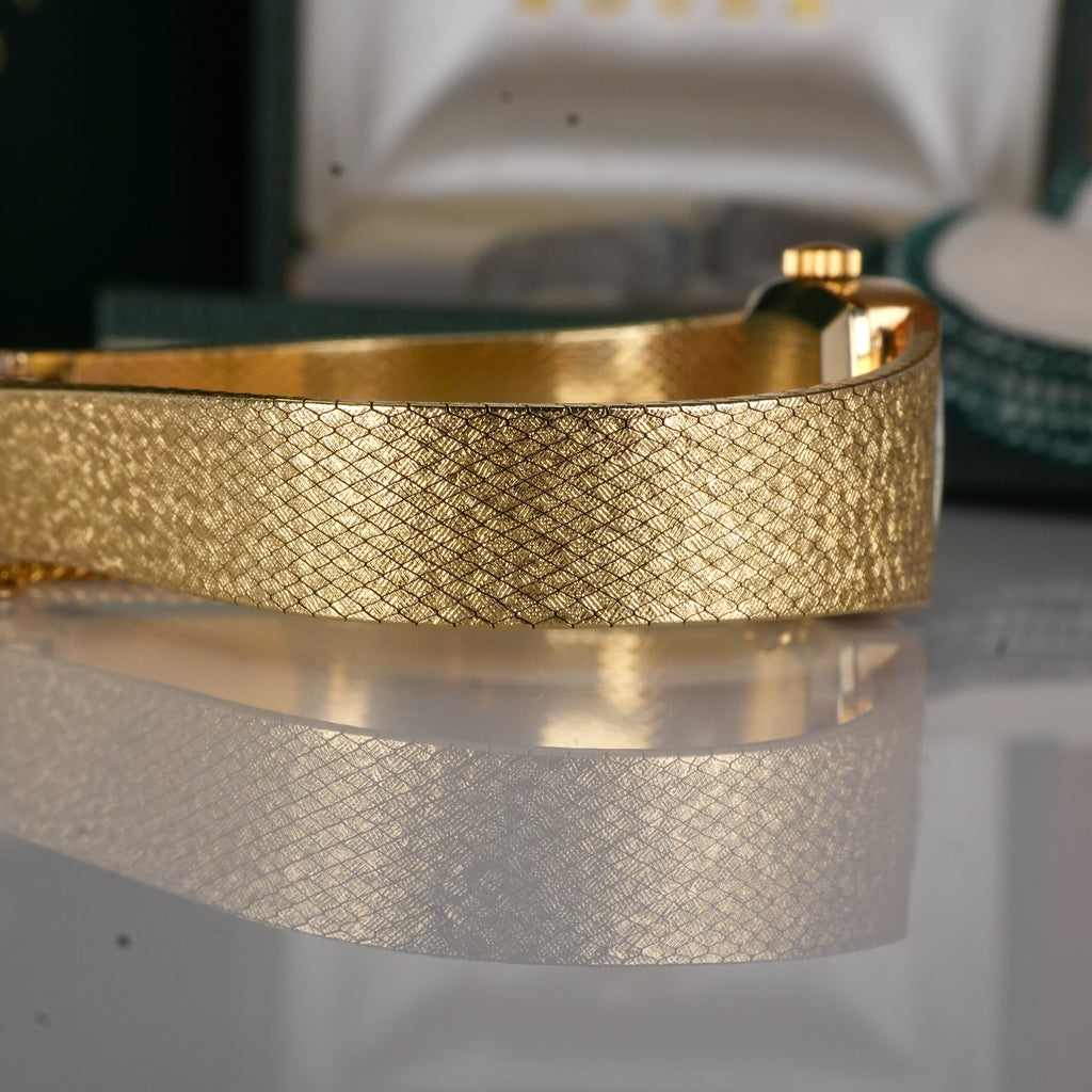 1987 Rolex 8133 Ladies Cocktail Watch Cushion Shaped 14K Solid with Box