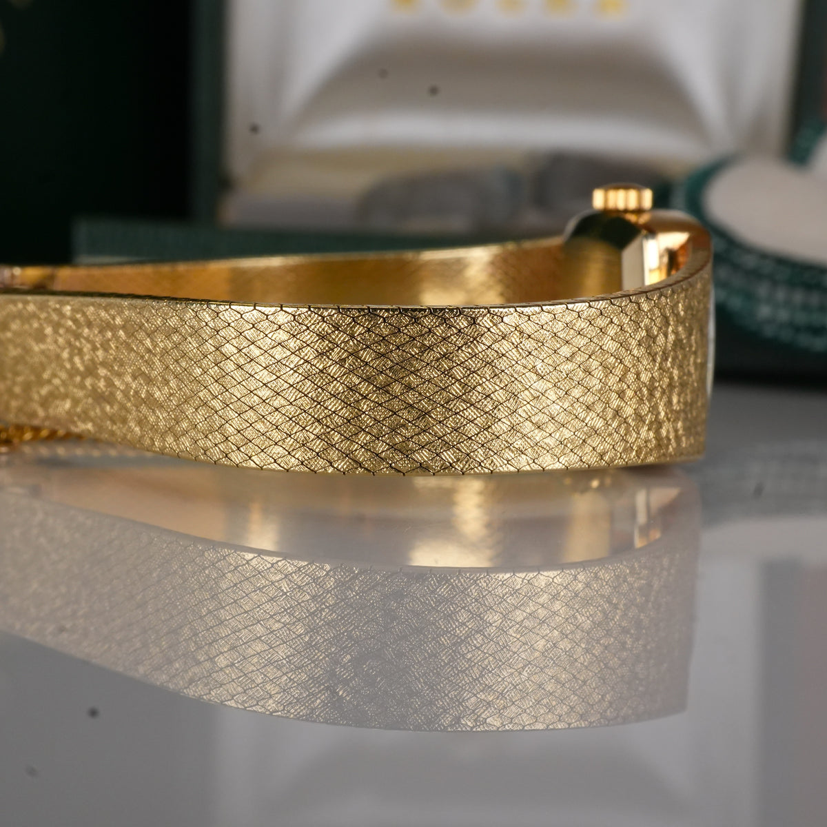 1987 Rolex 8133 Ladies Cocktail Watch Cushion Shaped 14K Solid with Box
