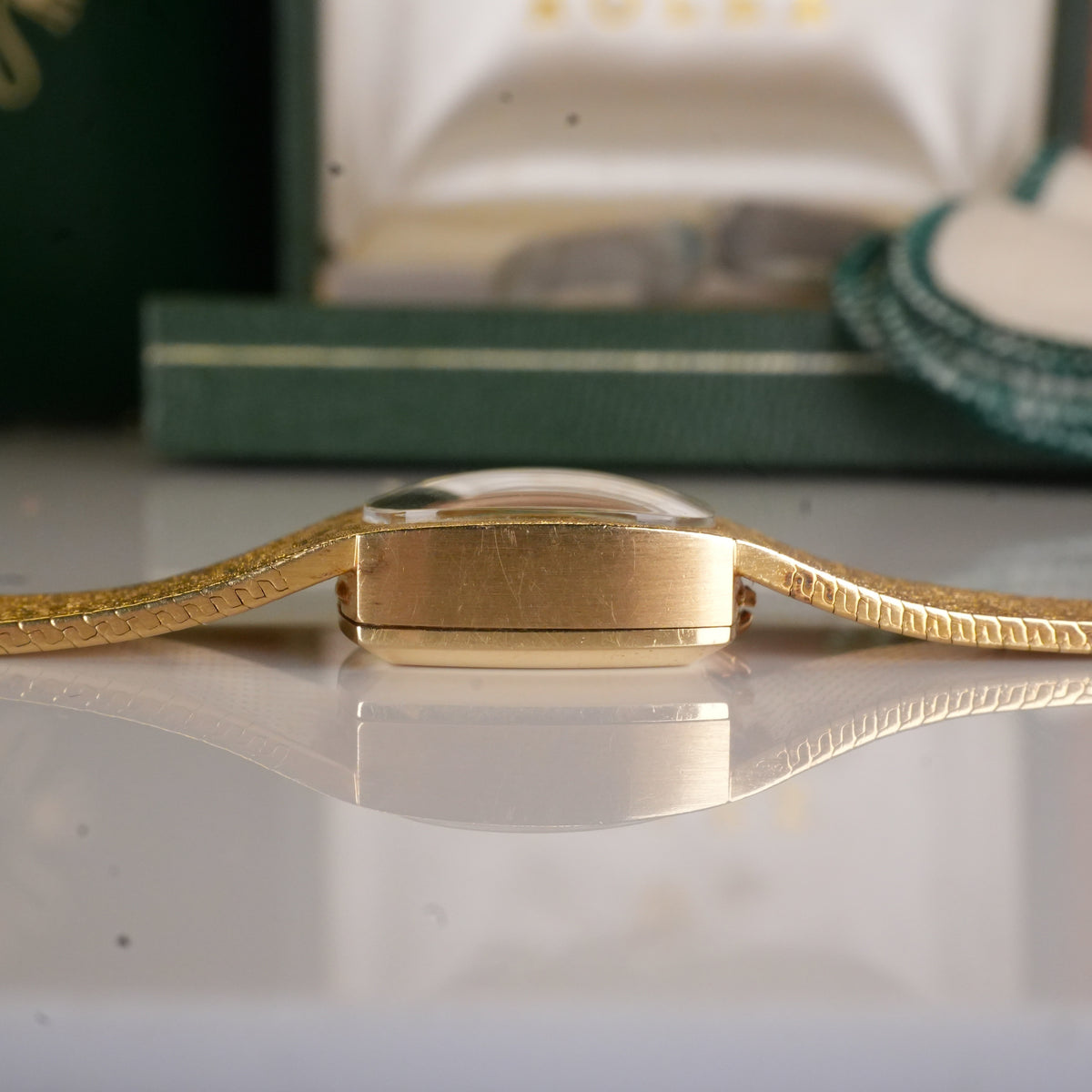1987 Rolex 8133 Ladies Cocktail Watch Cushion Shaped 14K Solid with Box